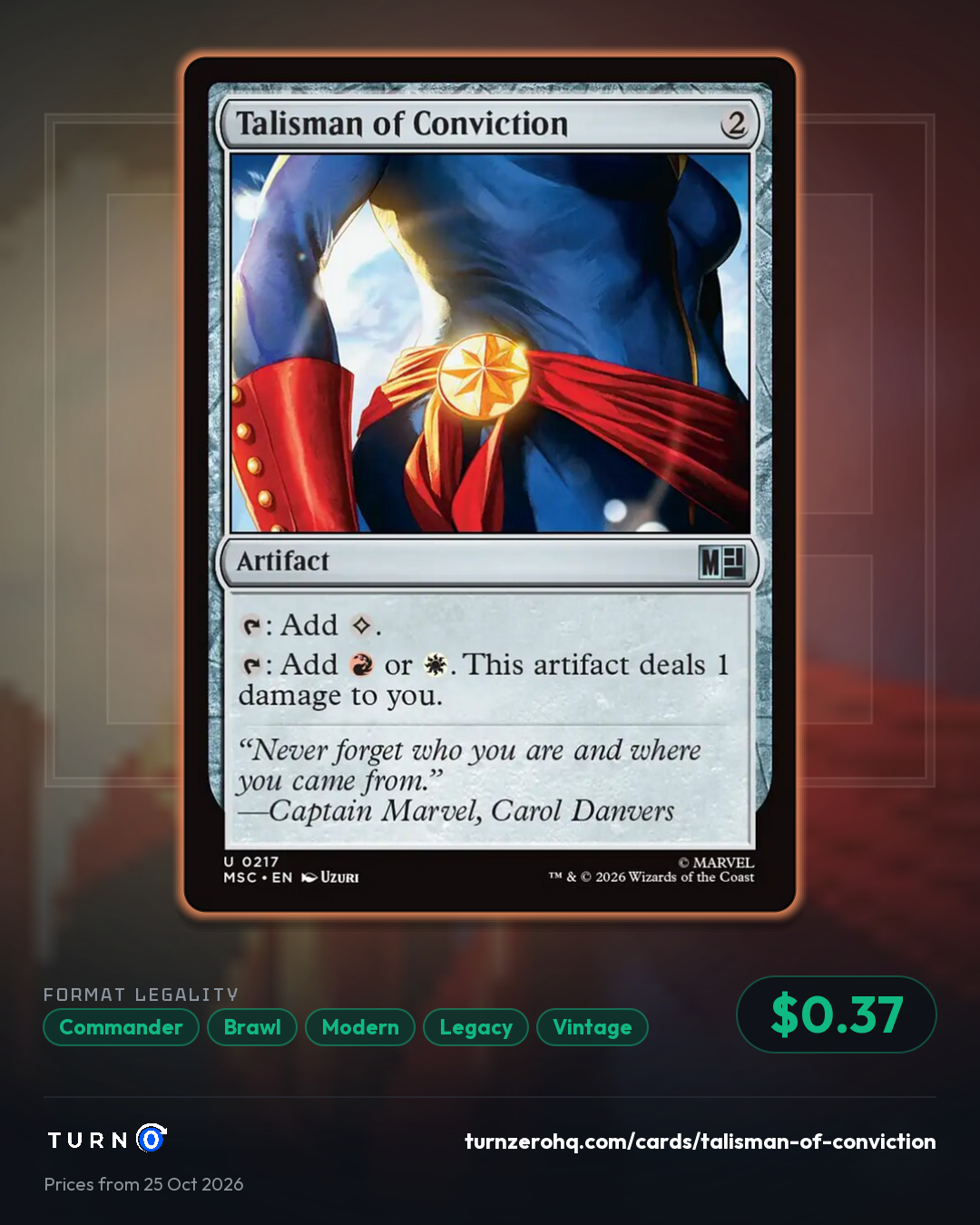 Shareable picture of Talisman of Conviction