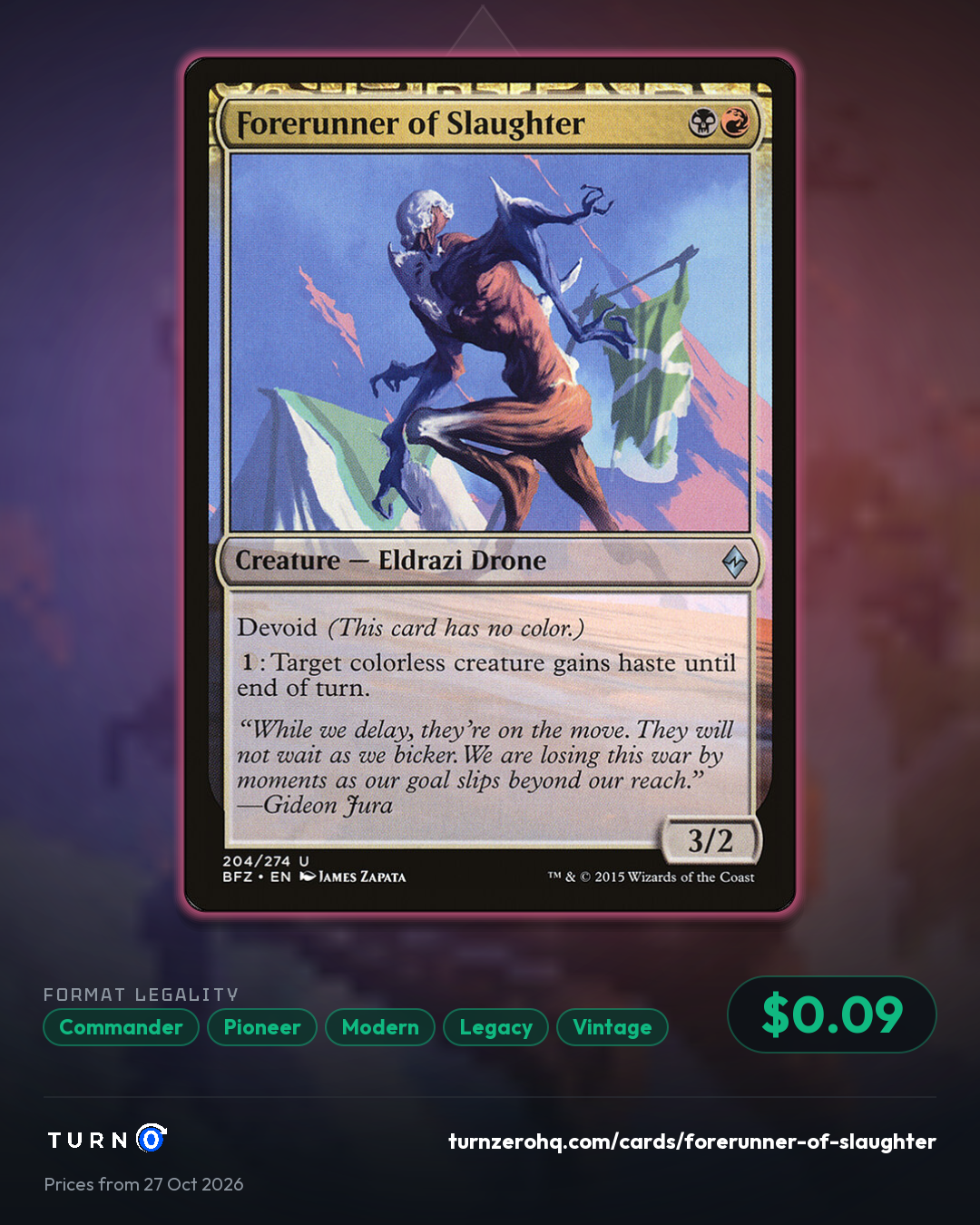 Shareable picture of Forerunner of Slaughter