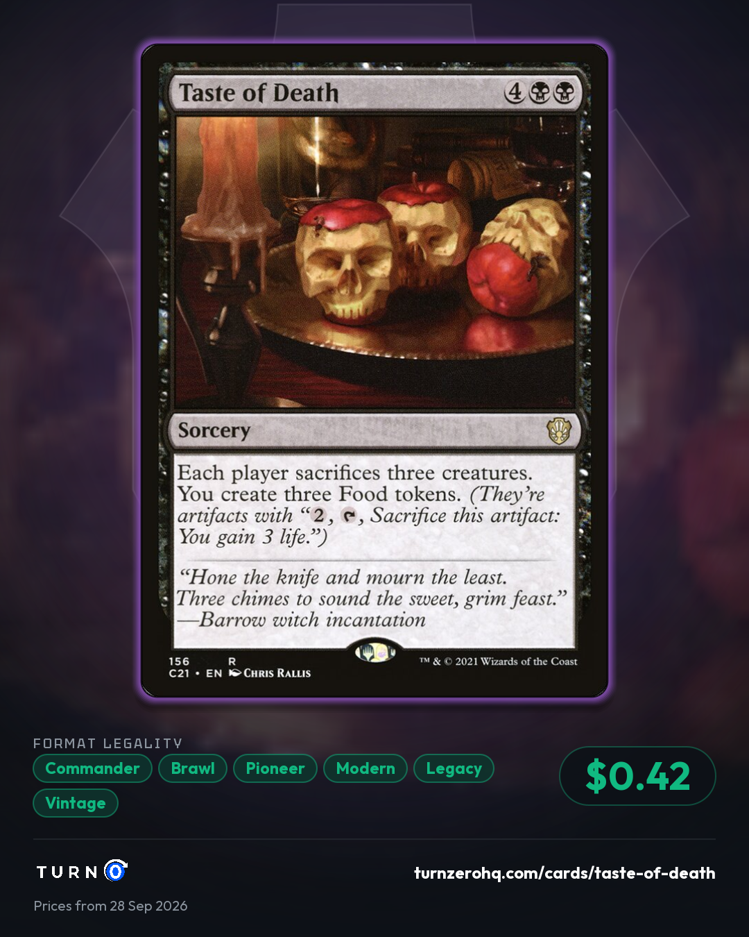 Shareable picture of Taste of Death