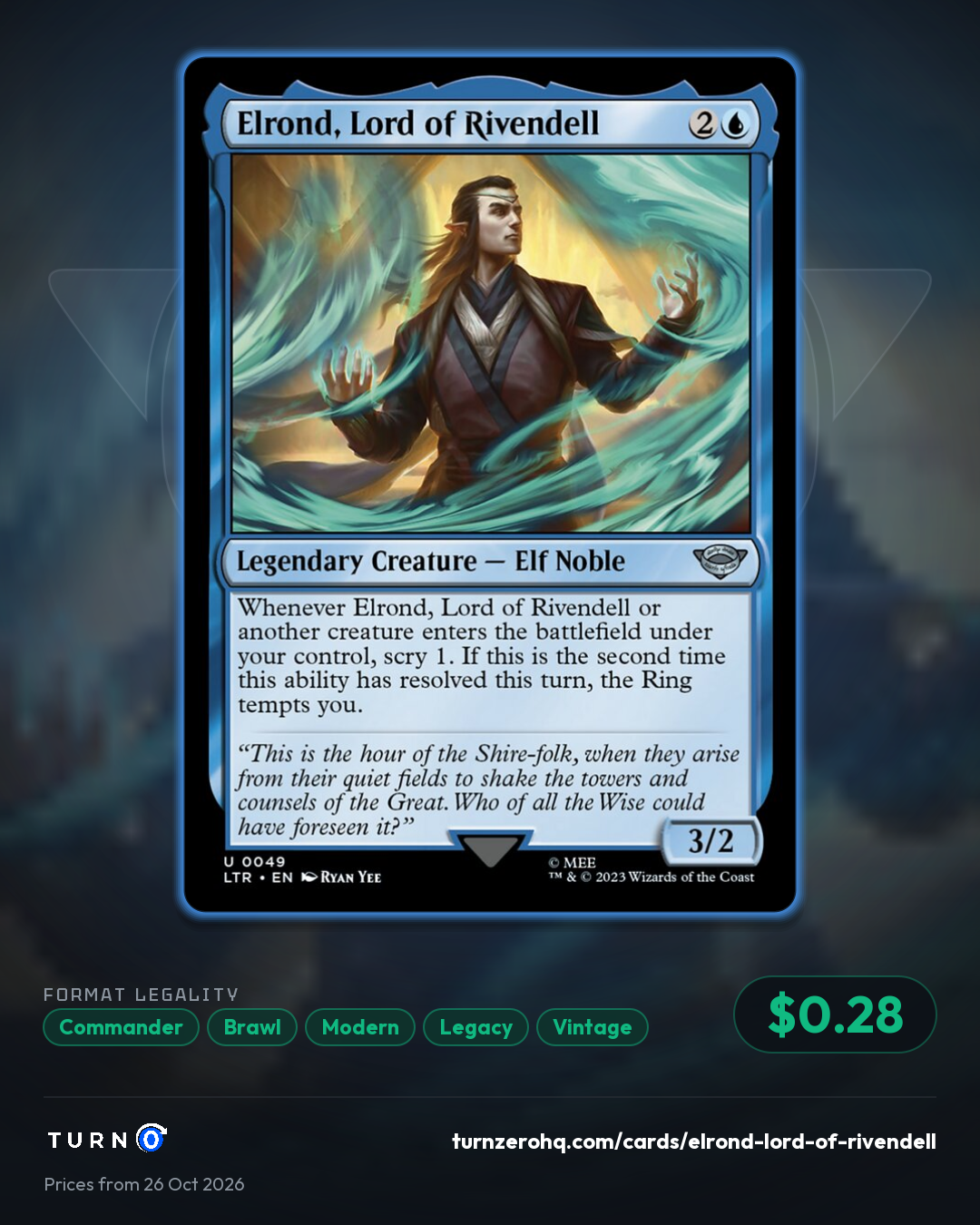 Shareable picture of Elrond, Lord of Rivendell