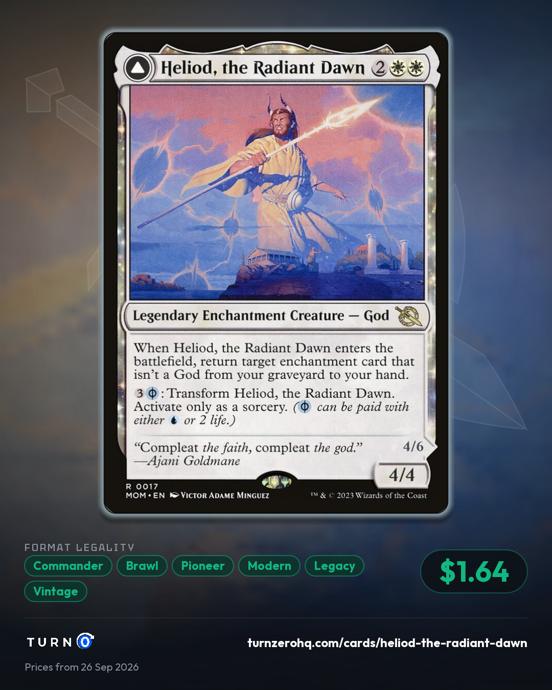 Shareable picture of Heliod, the Radiant Dawn