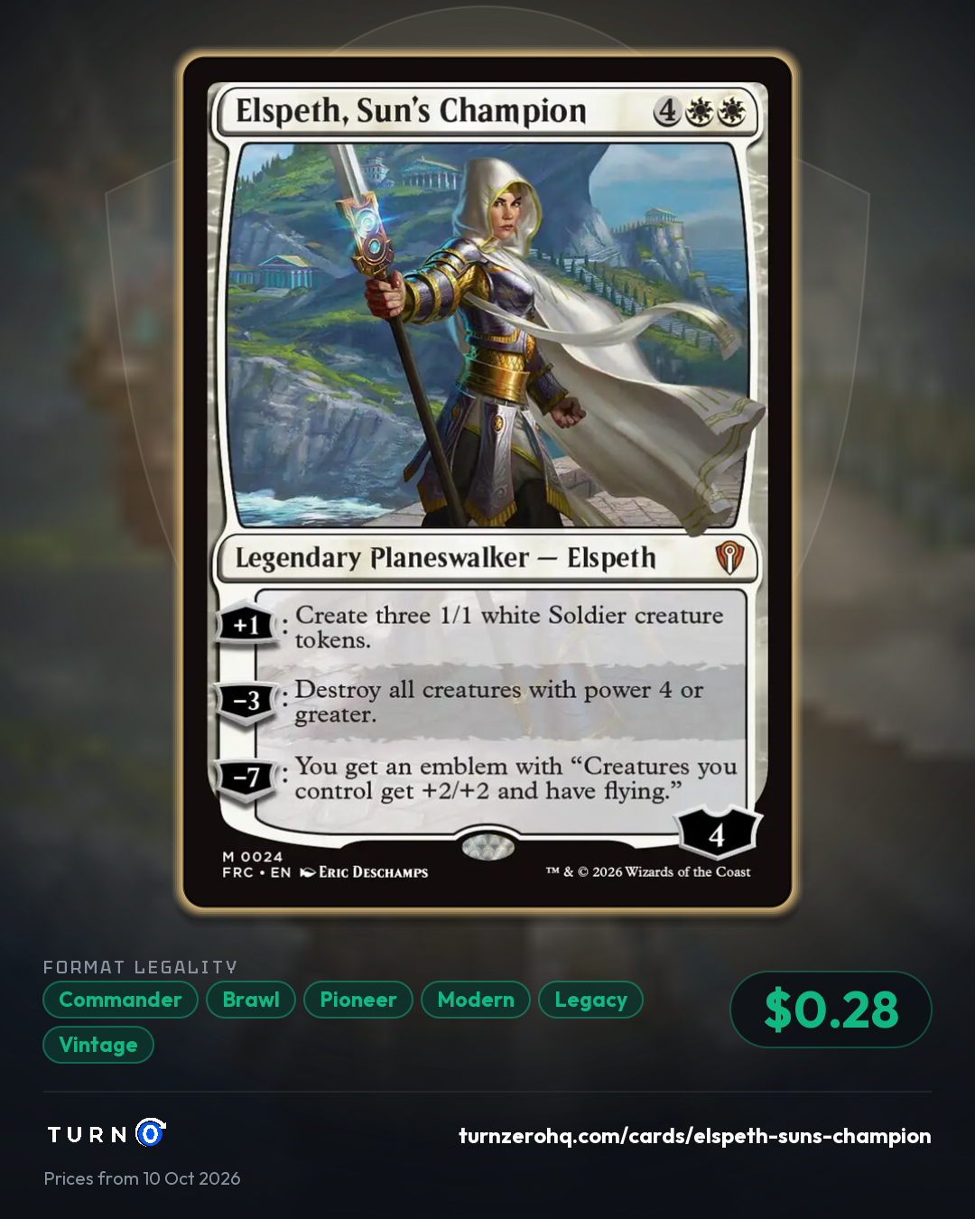 Shareable picture of Elspeth, Sun's Champion