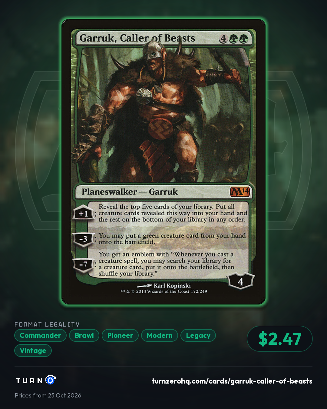 Shareable picture of Garruk, Caller of Beasts