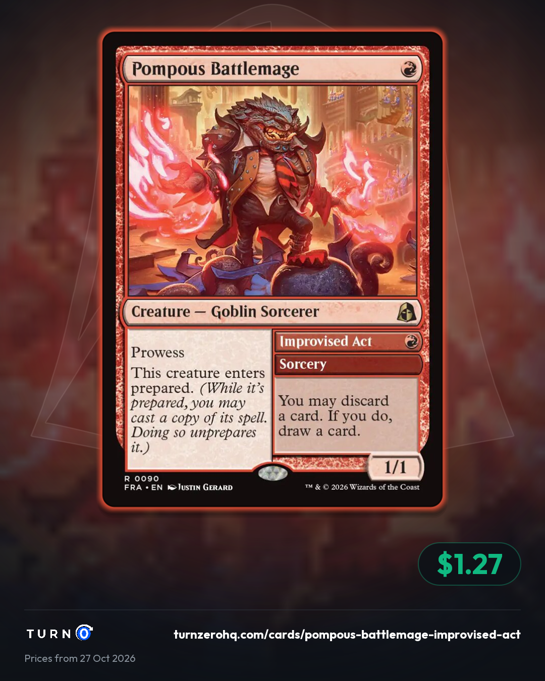 Shareable picture of Pompous Battlemage // Improvised Act