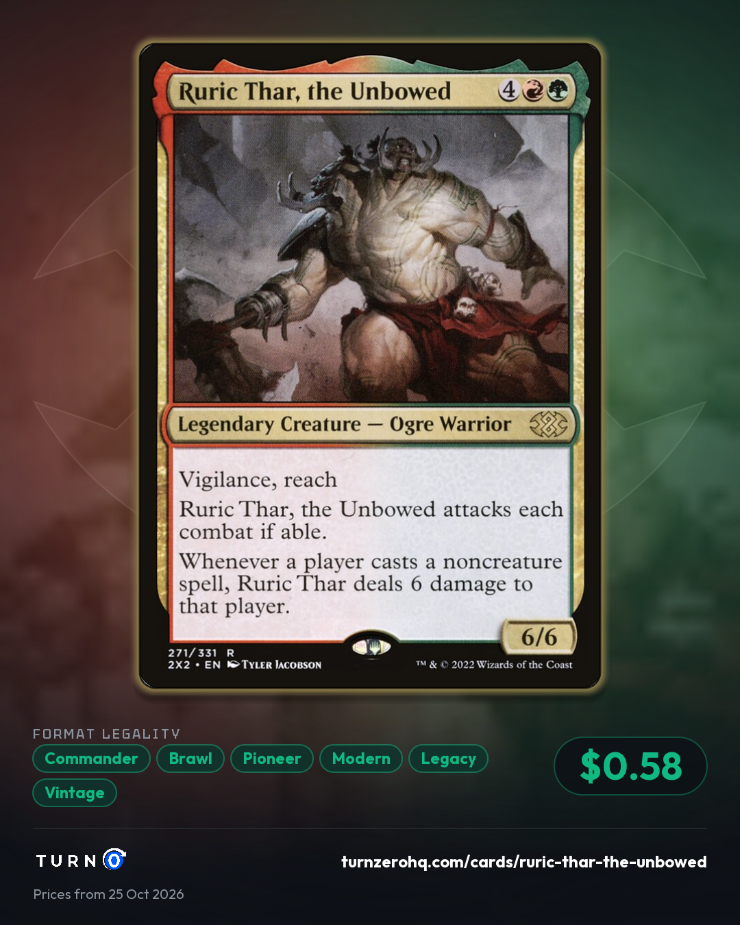 Shareable picture of Ruric Thar, the Unbowed