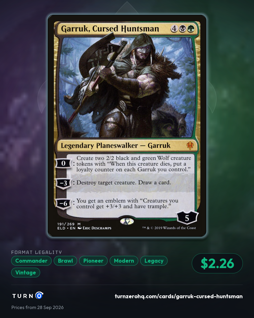Shareable picture of Garruk, Cursed Huntsman