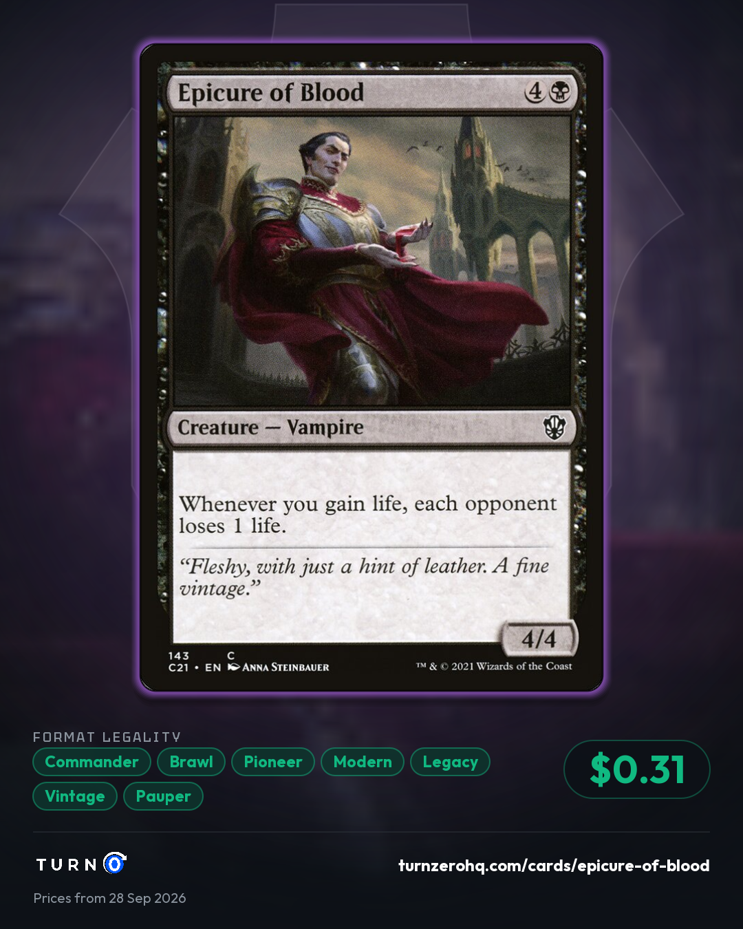 Shareable picture of Epicure of Blood