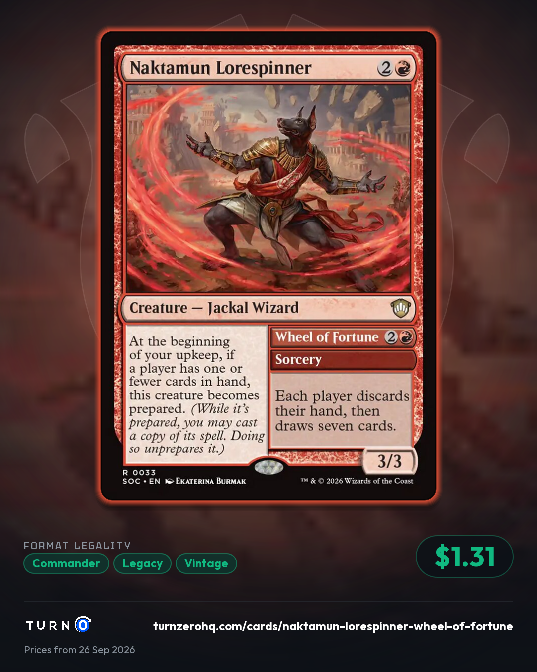 Shareable picture of Naktamun Lorespinner // Wheel of Fortune