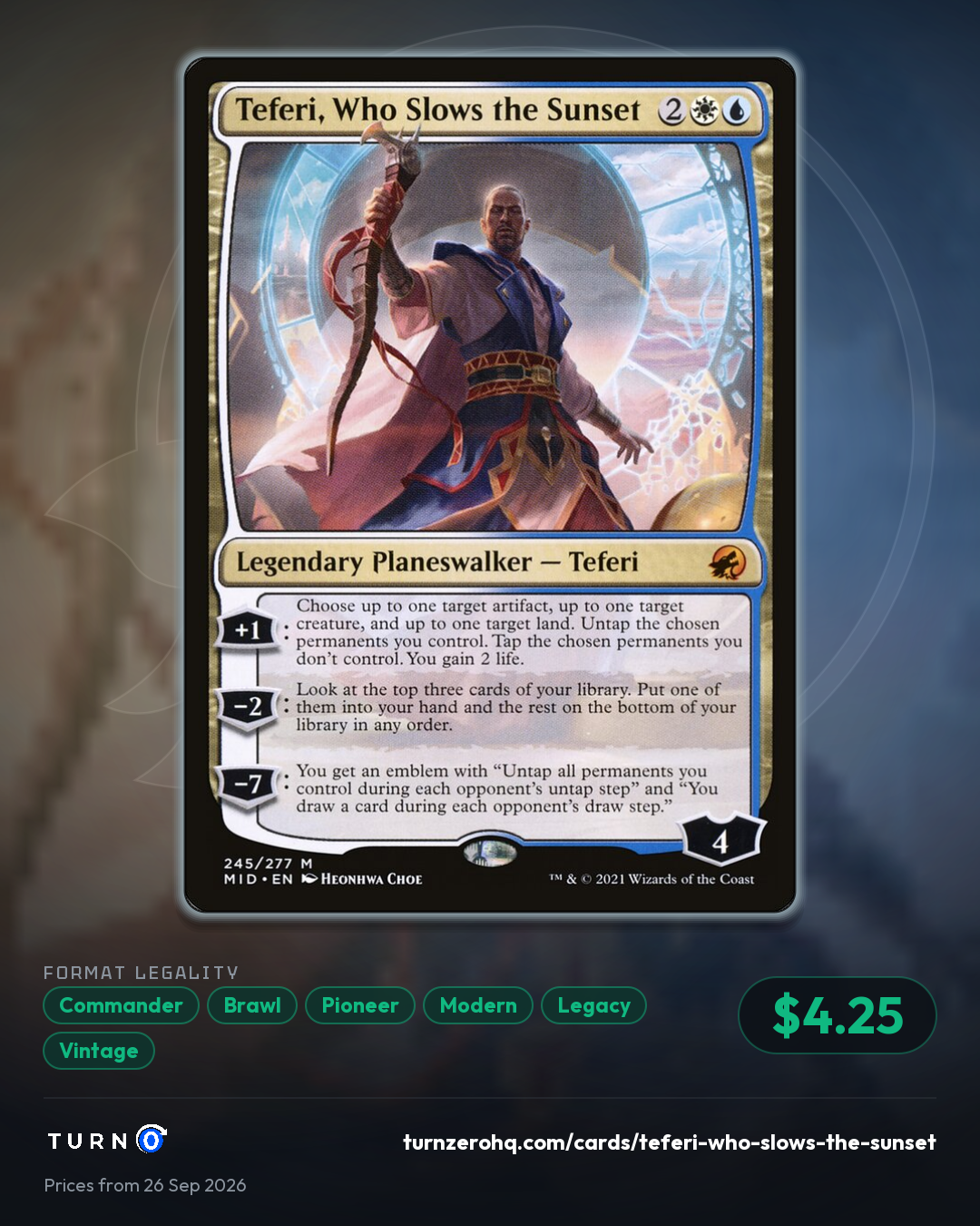Shareable picture of Teferi, Who Slows the Sunset