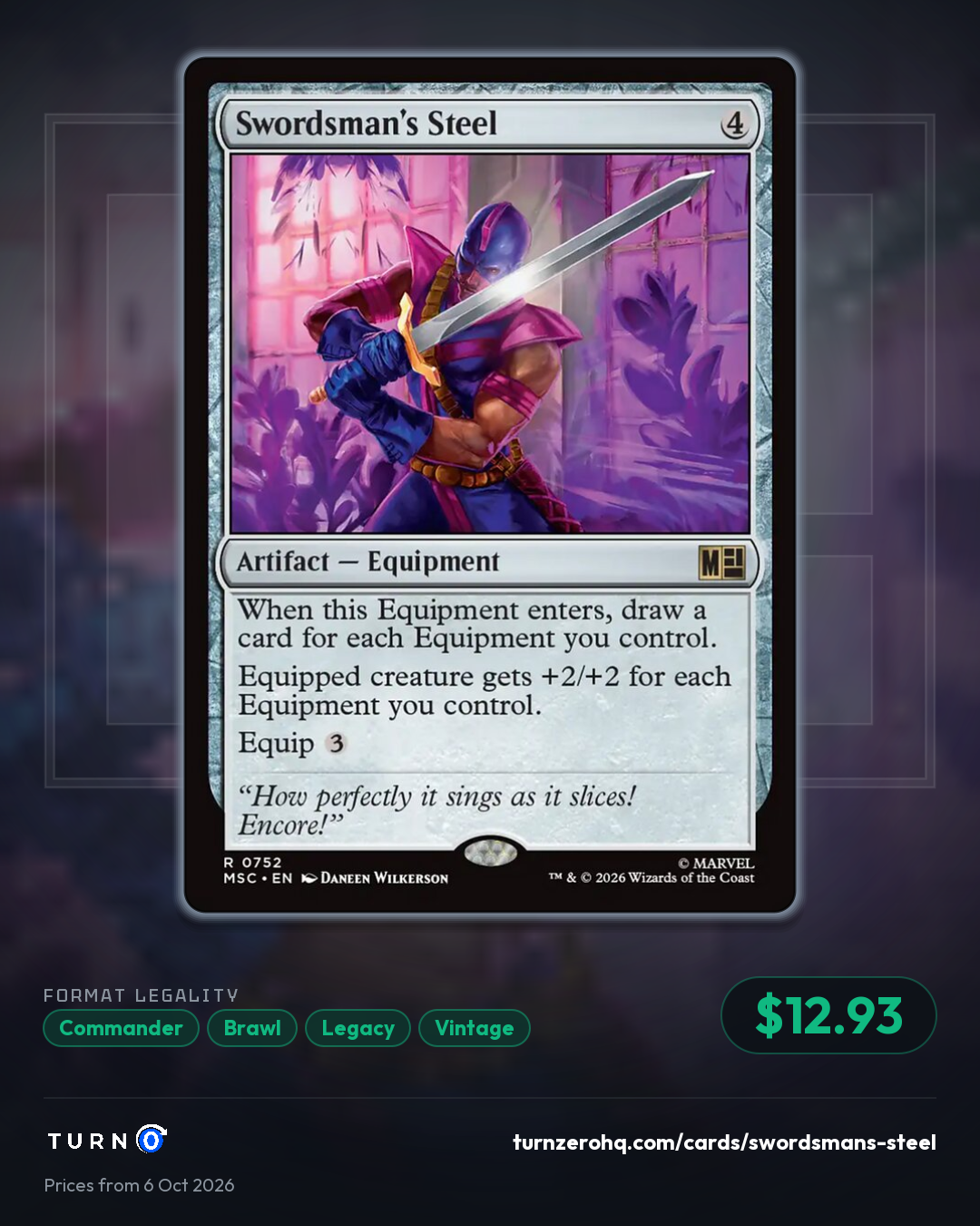 Shareable picture of Swordsman's Steel