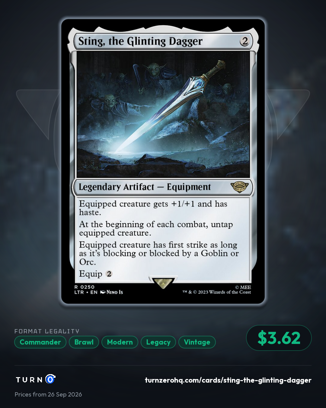 Shareable picture of Sting, the Glinting Dagger
