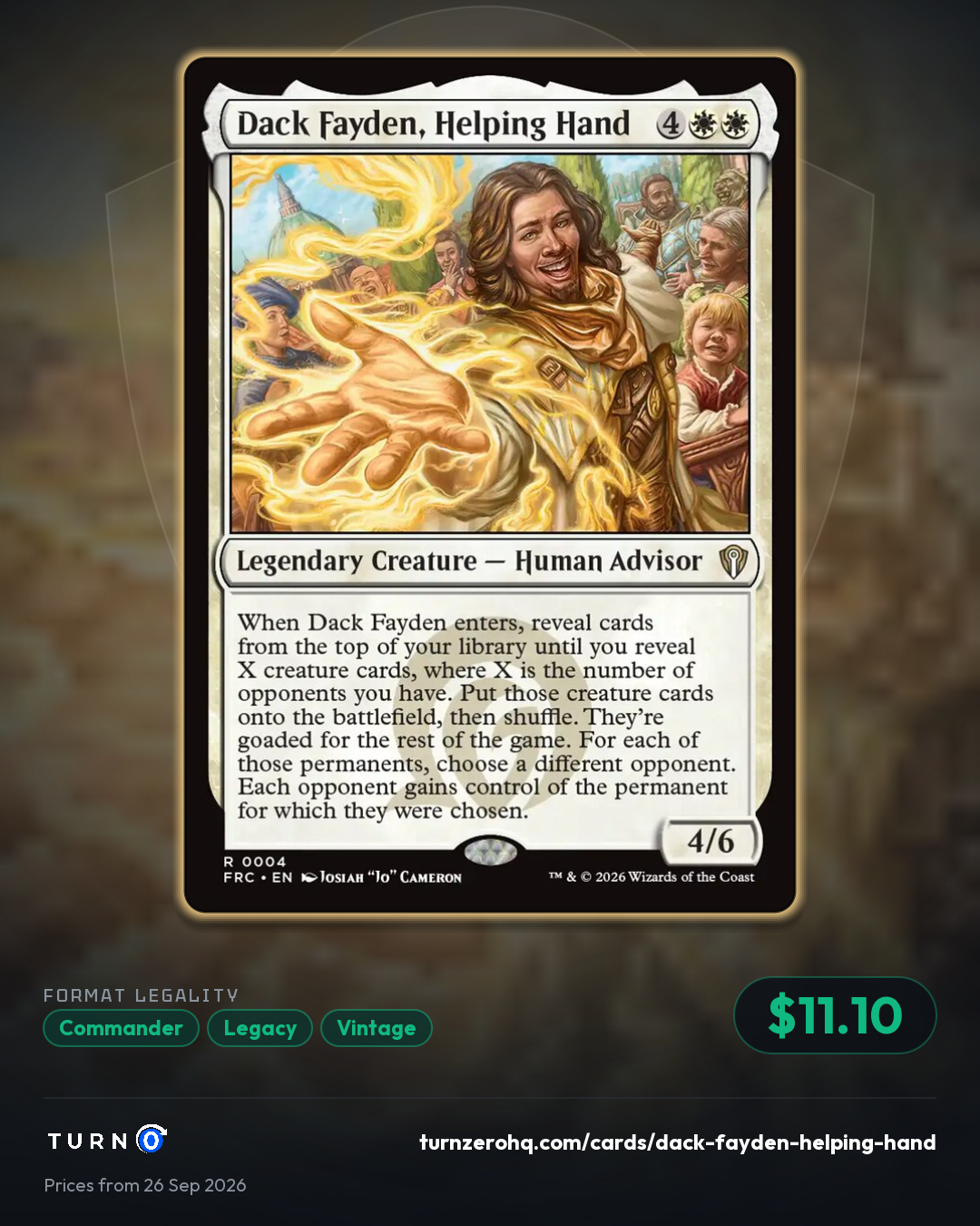 Shareable picture of Dack Fayden, Helping Hand
