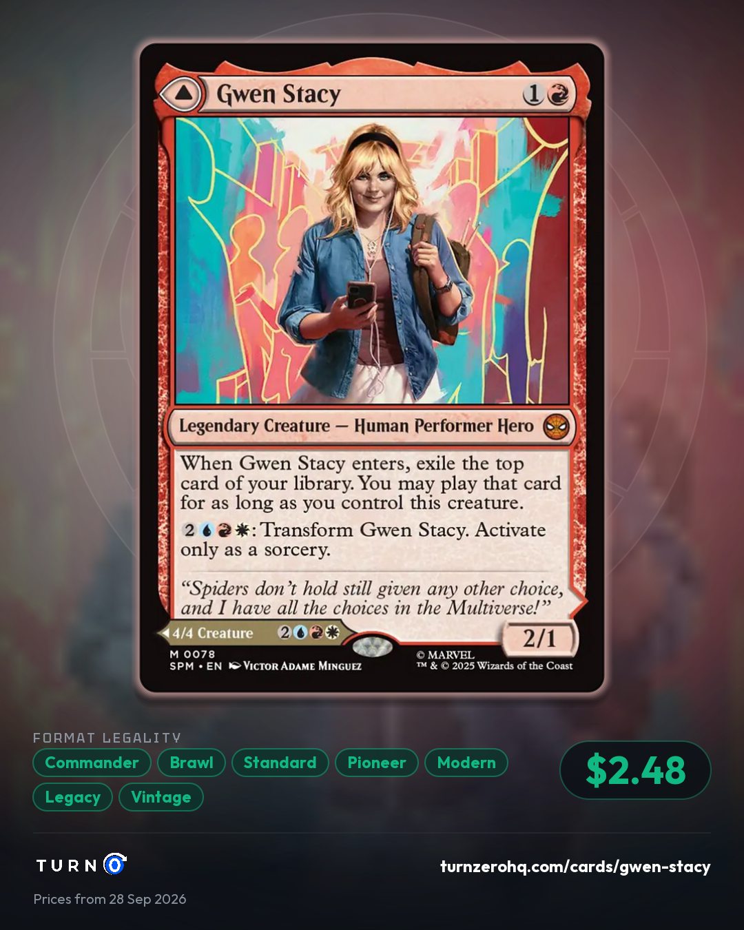 Shareable picture of Gwen Stacy