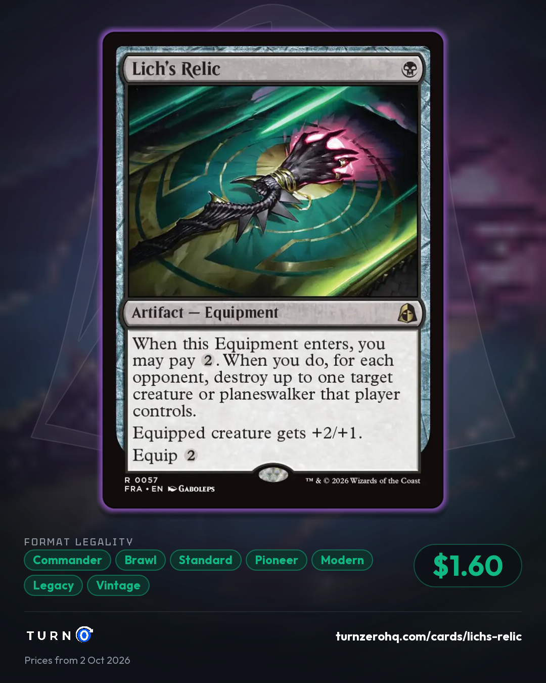 Shareable picture of Lich's Relic