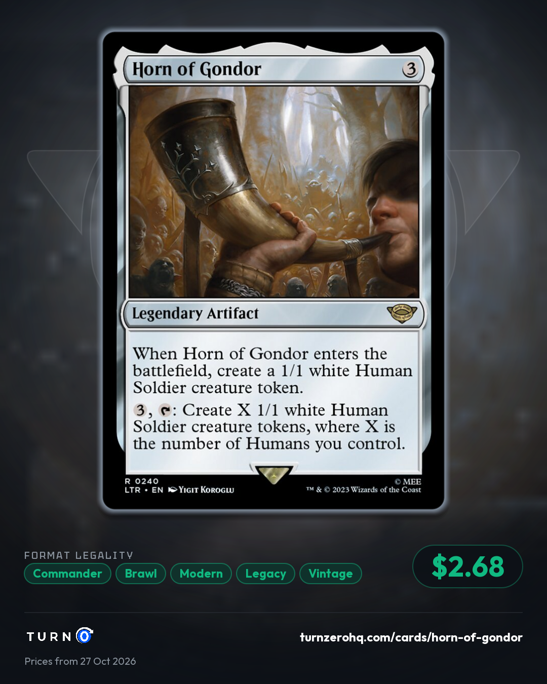 Shareable picture of Horn of Gondor