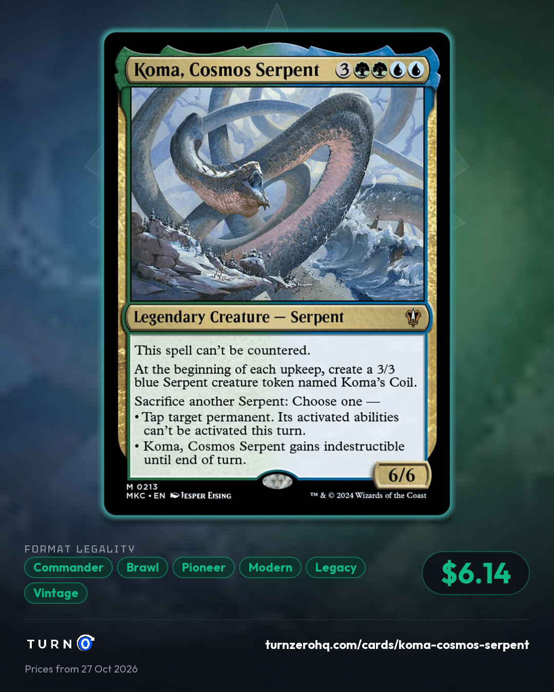 Shareable picture of Koma, Cosmos Serpent