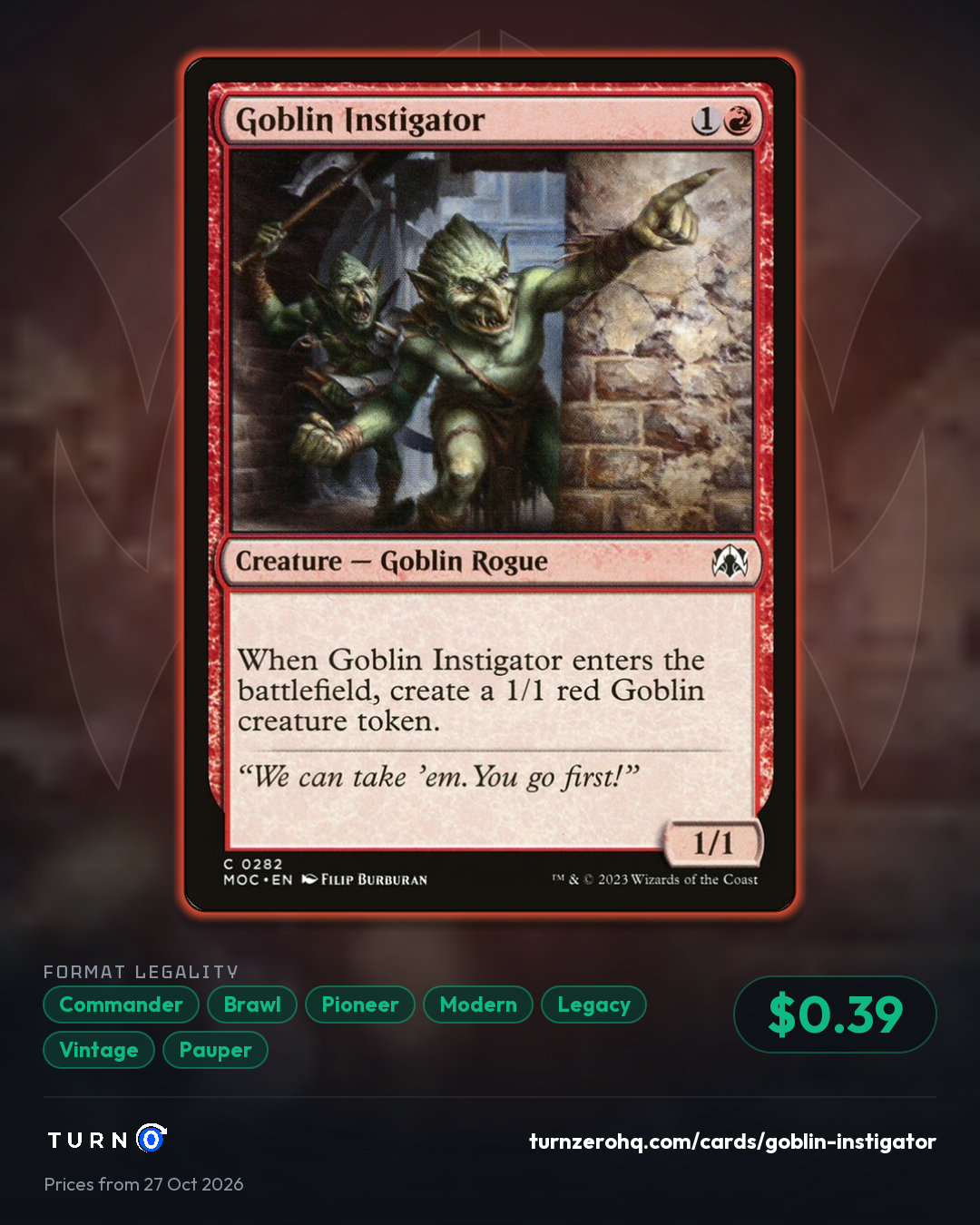 Shareable picture of Goblin Instigator