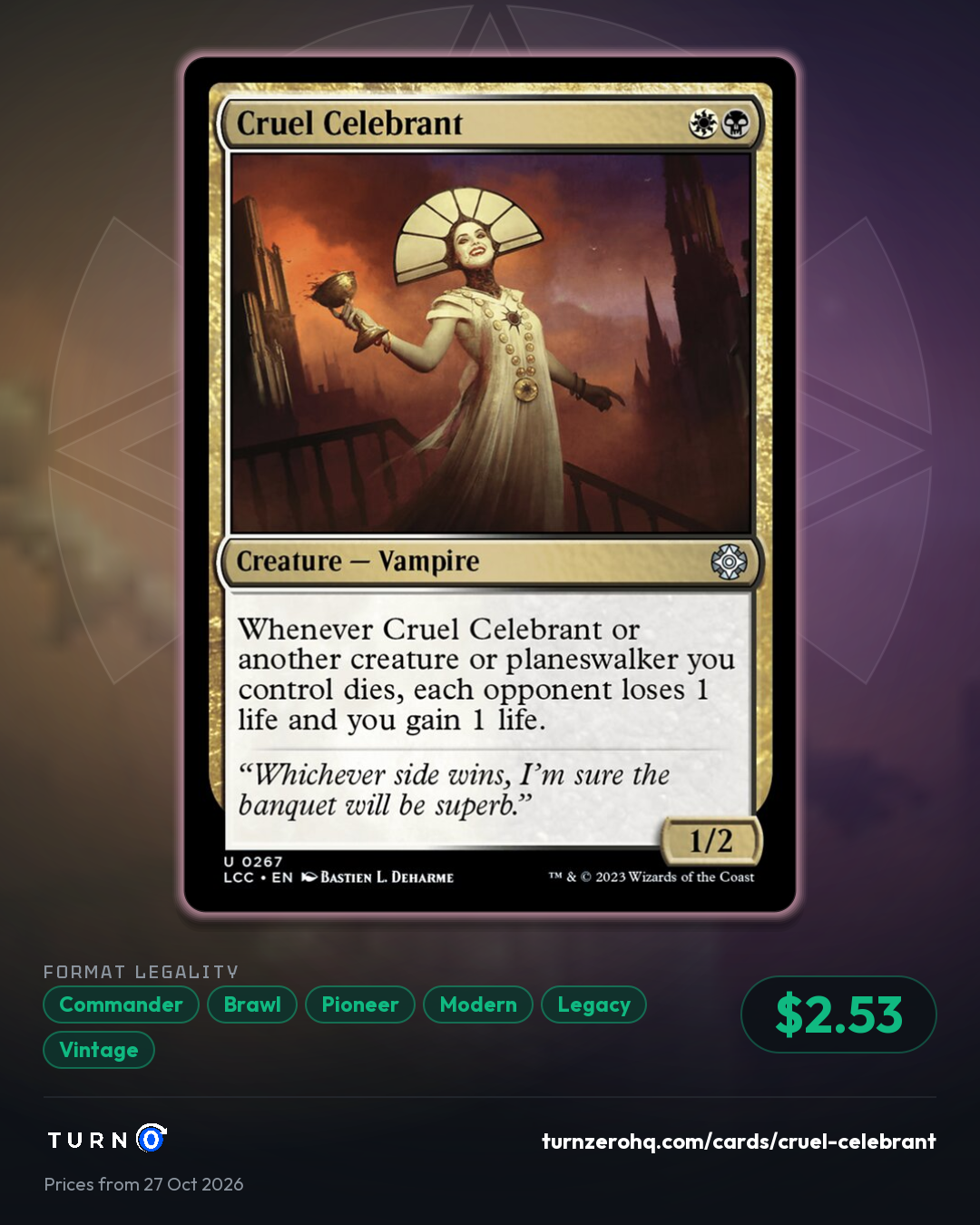 Shareable picture of Cruel Celebrant