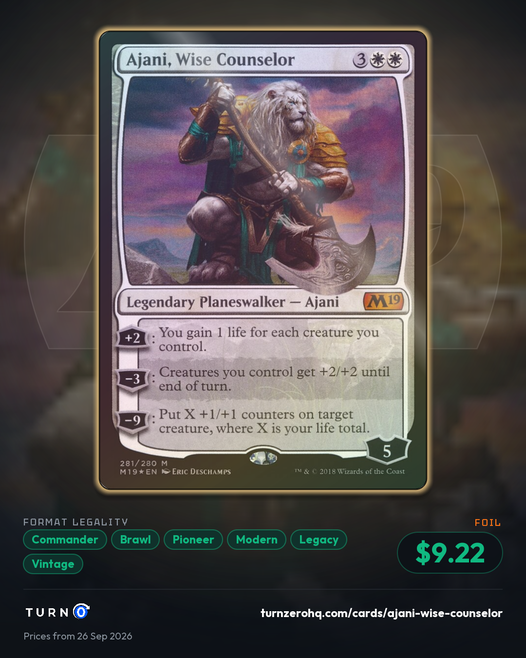 Shareable picture of Ajani, Wise Counselor