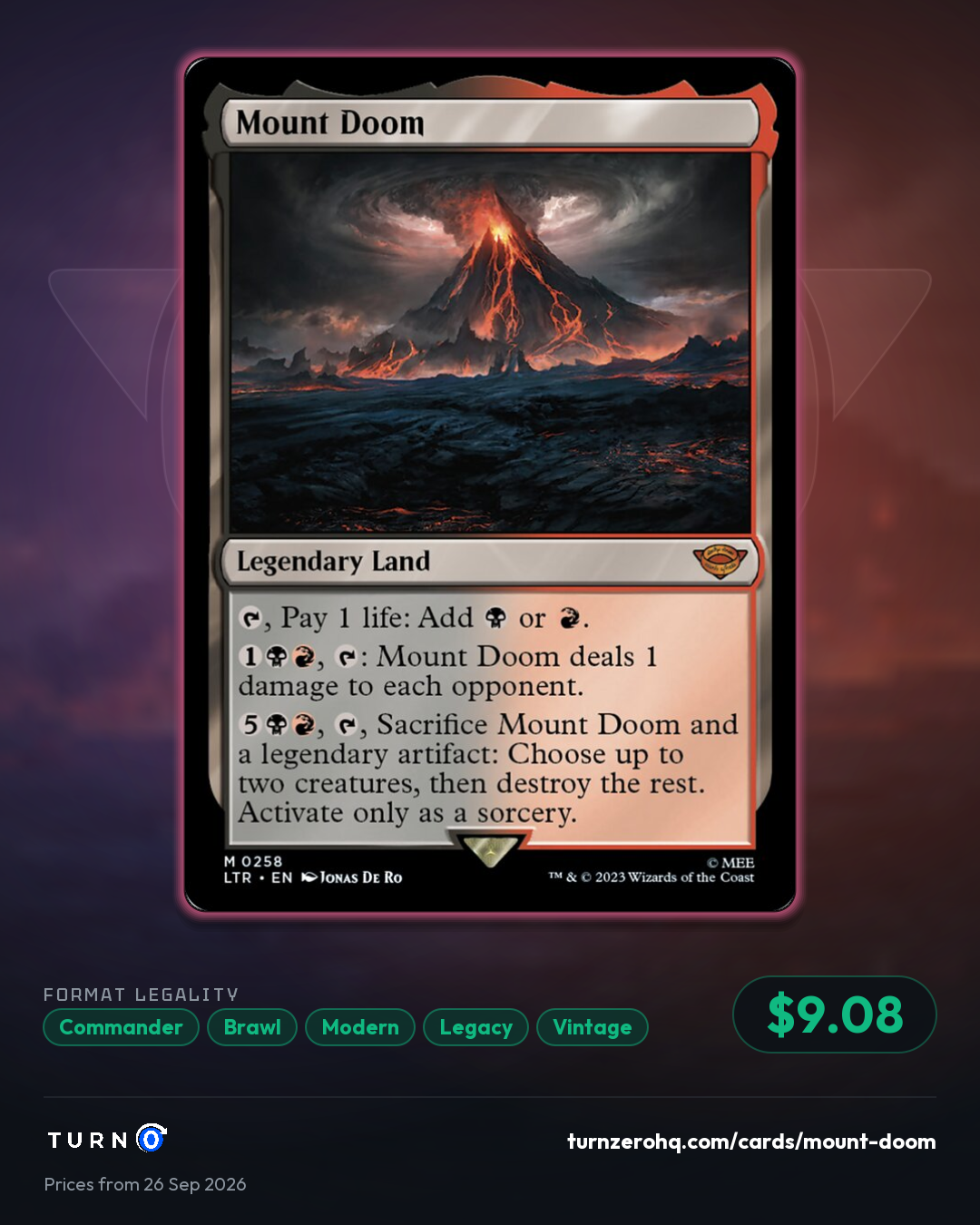 Shareable picture of Mount Doom