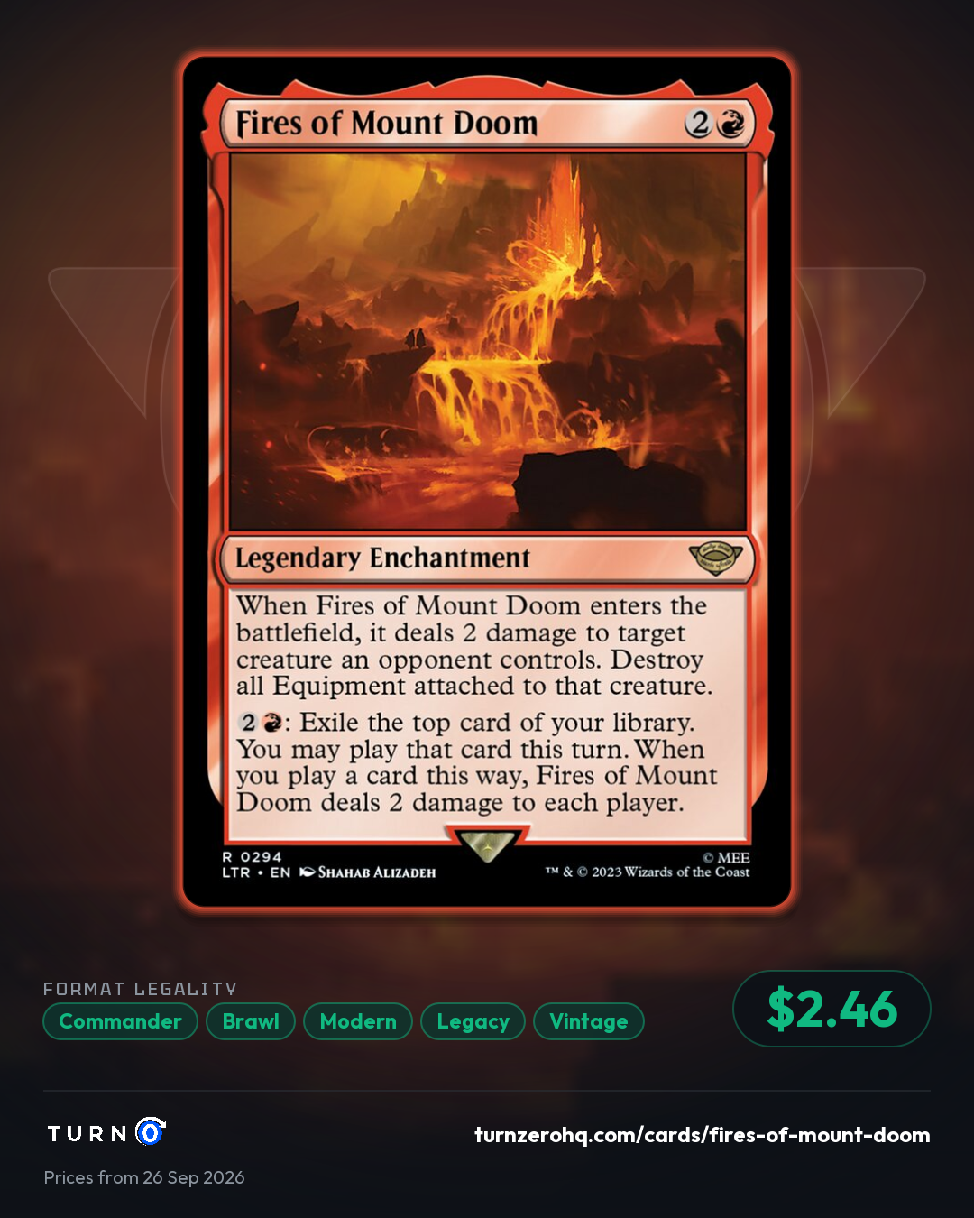 Shareable picture of Fires of Mount Doom