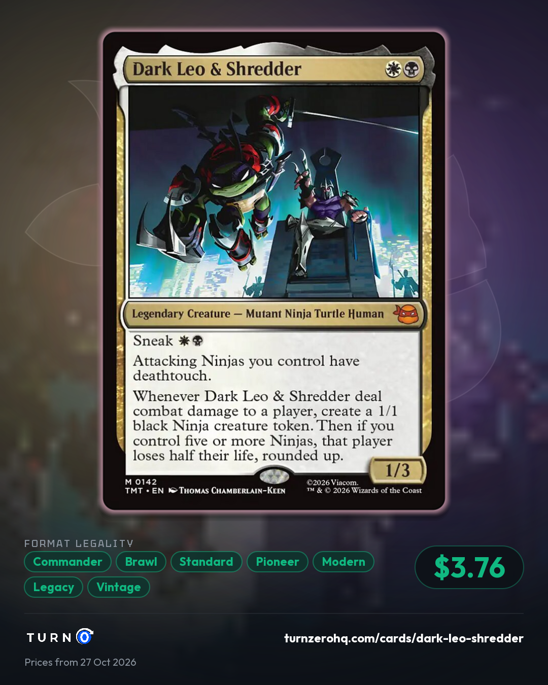 Shareable picture of Dark Leo & Shredder