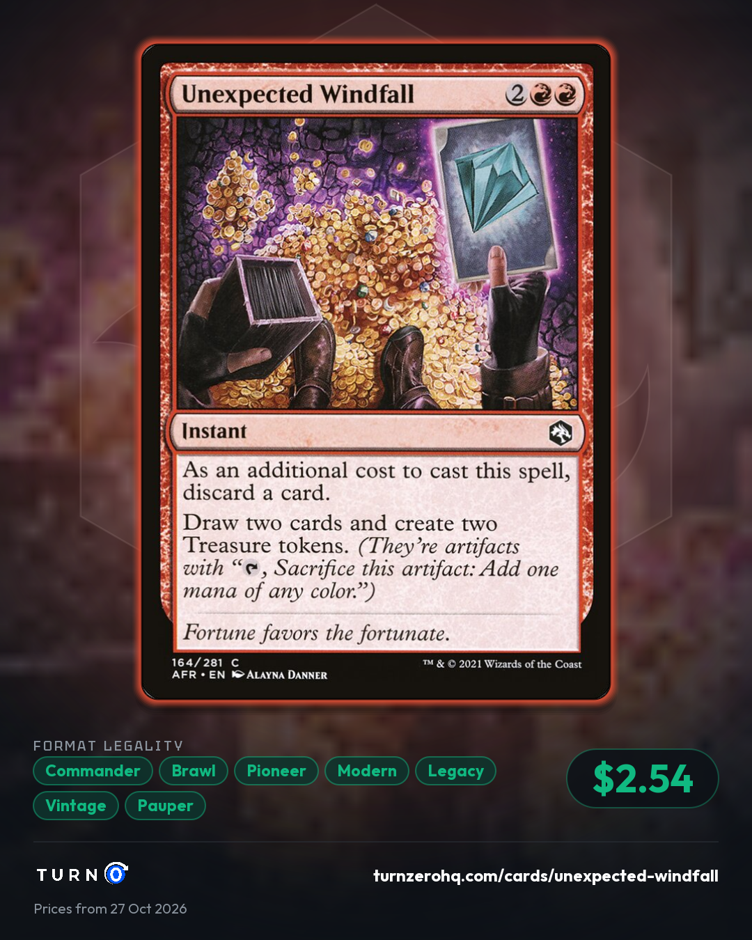 Shareable picture of Unexpected Windfall