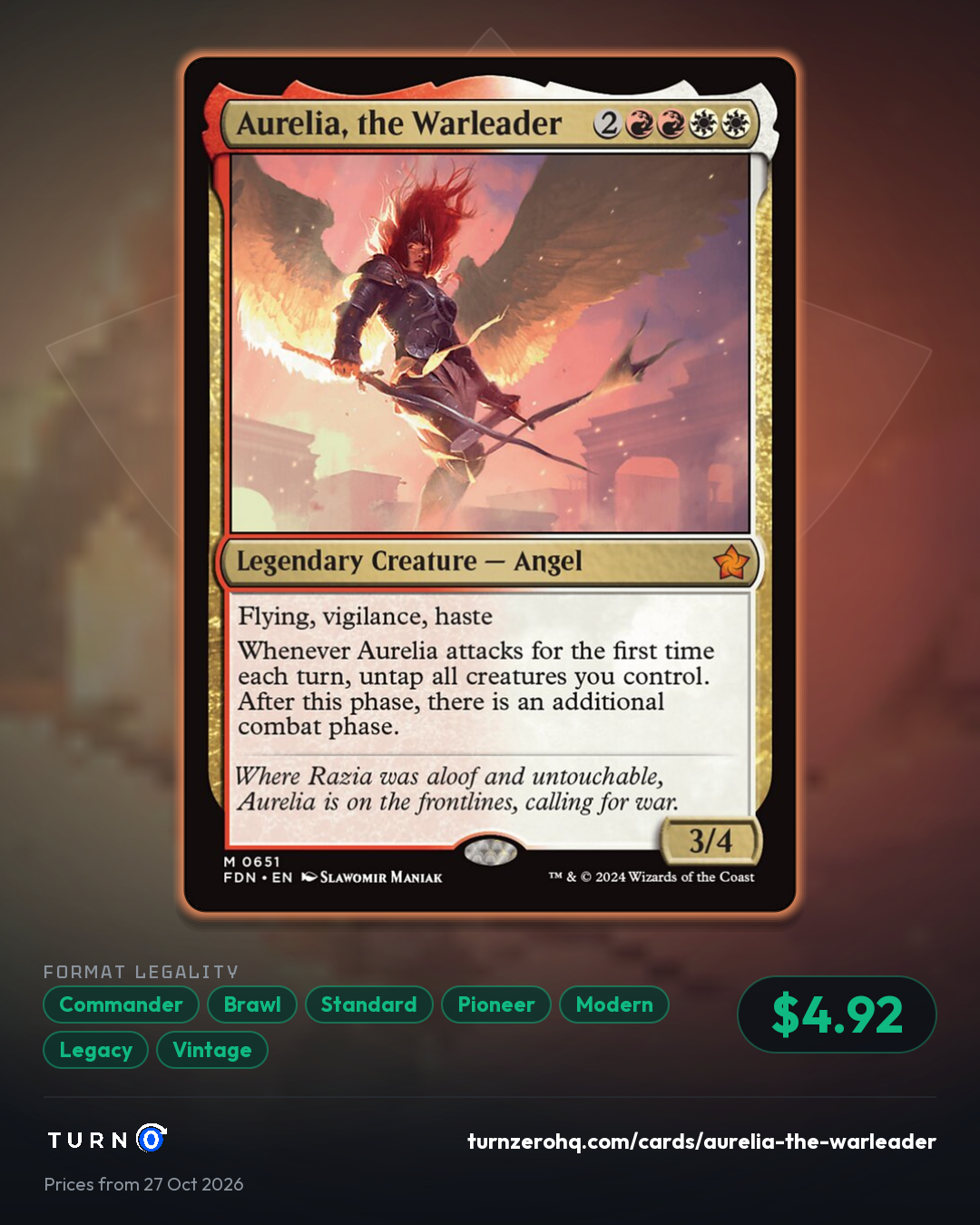 Shareable picture of Aurelia, the Warleader