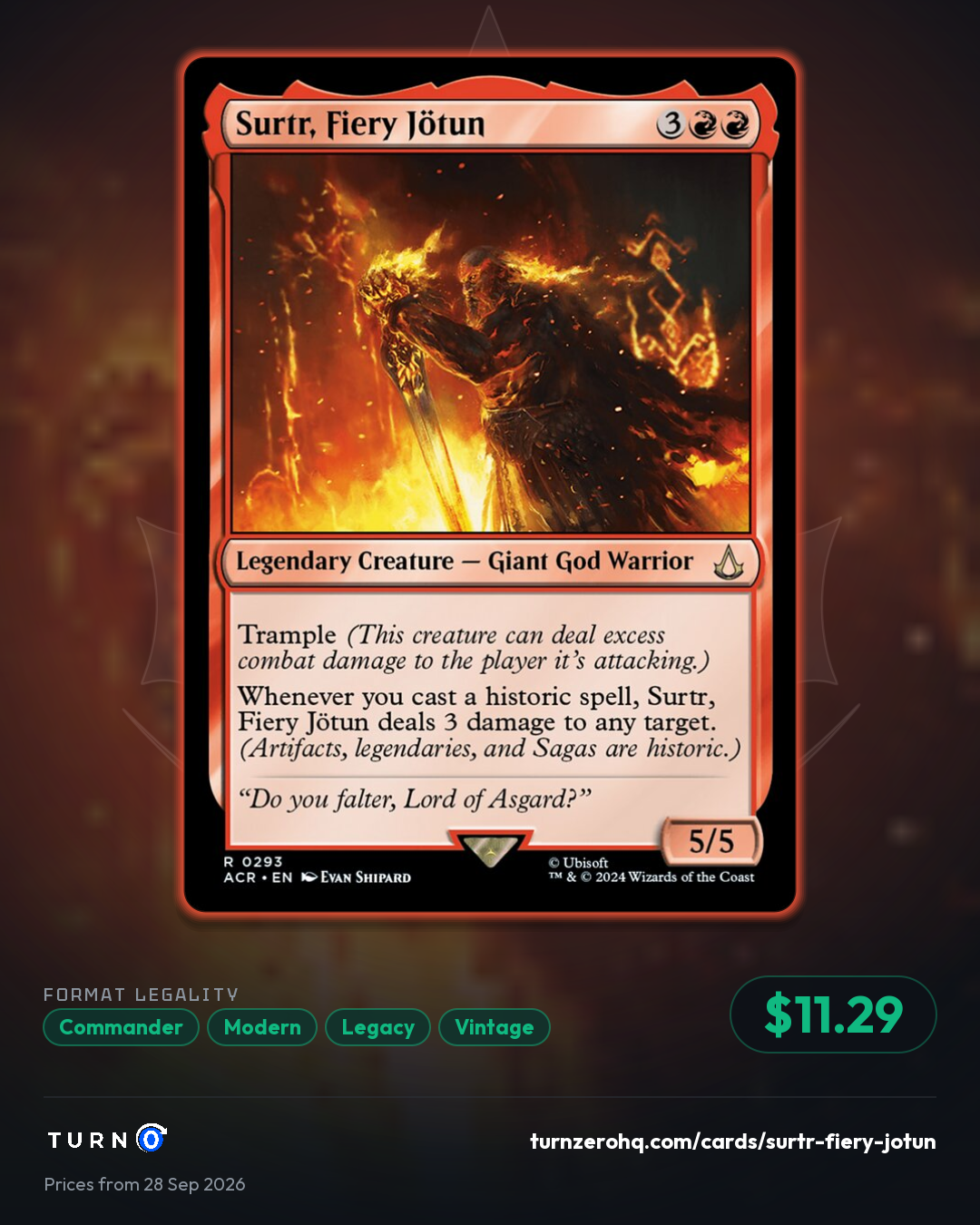 Shareable picture of Surtr, Fiery Jötun