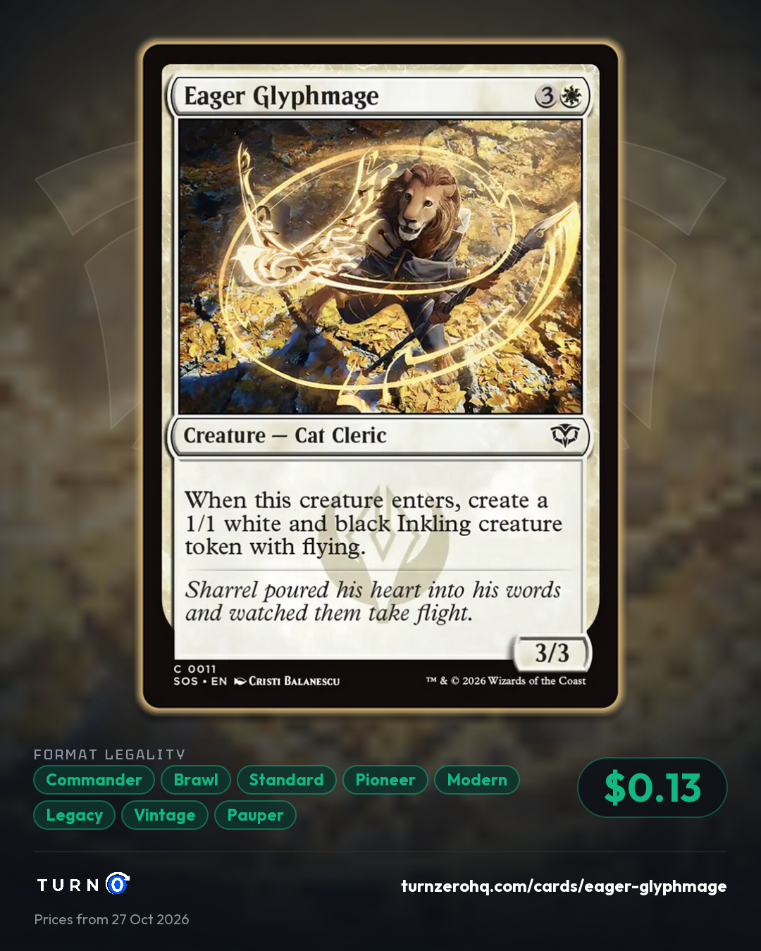 Shareable picture of Eager Glyphmage