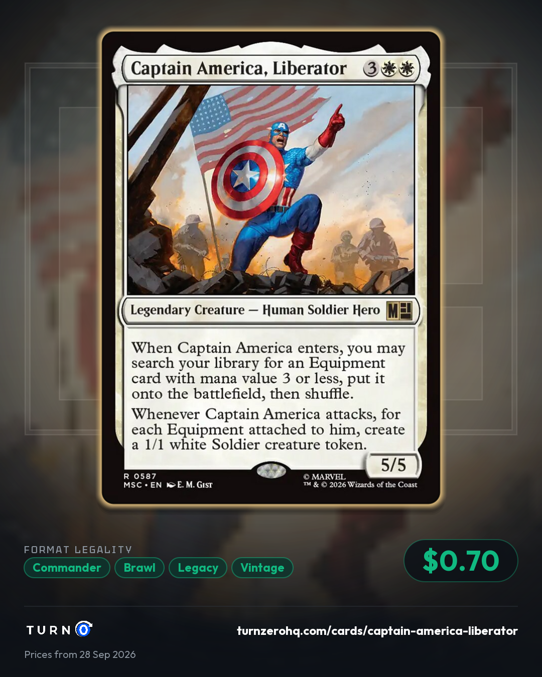 Shareable picture of Captain America, Liberator
