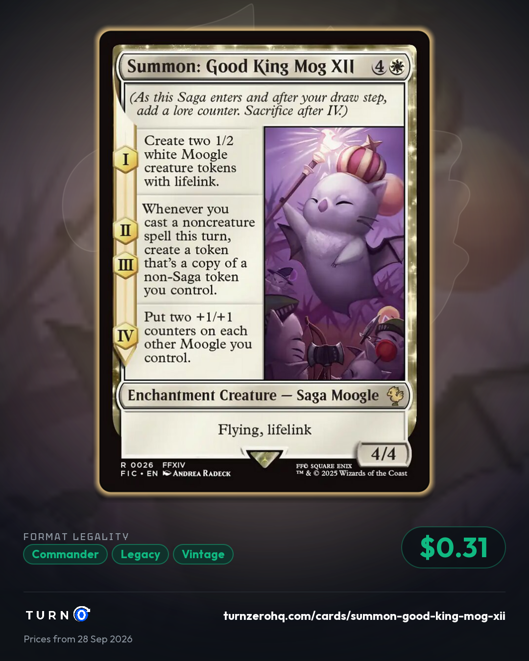 Shareable picture of Summon: Good King Mog XII