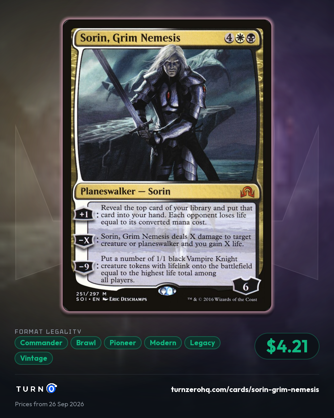 Shareable picture of Sorin, Grim Nemesis