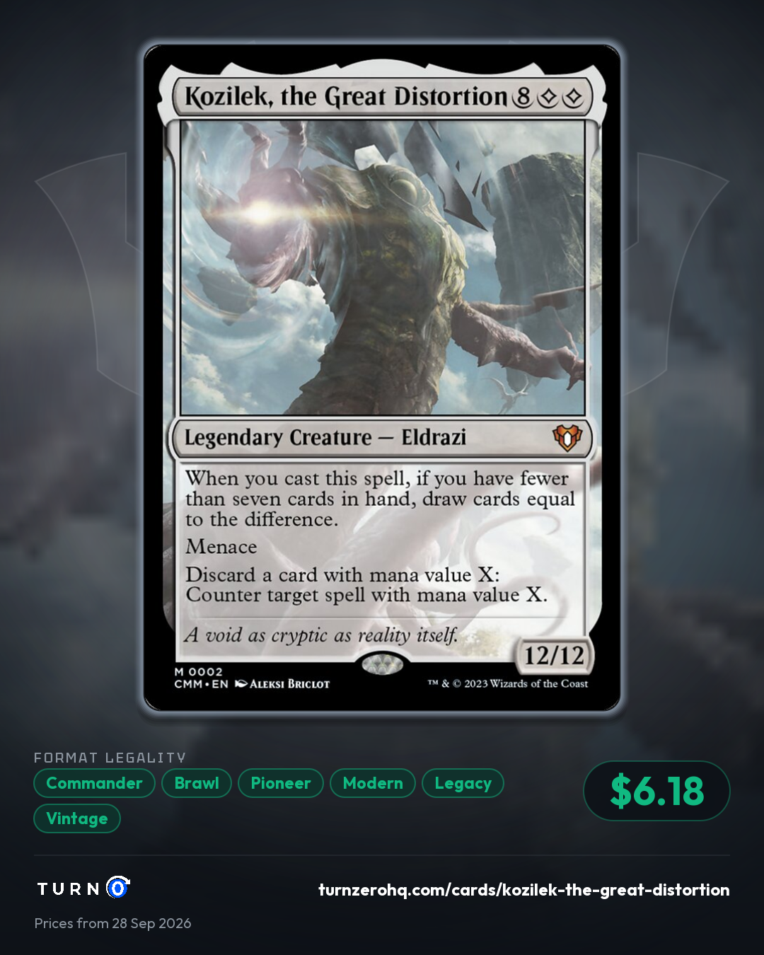 Shareable picture of Kozilek, the Great Distortion