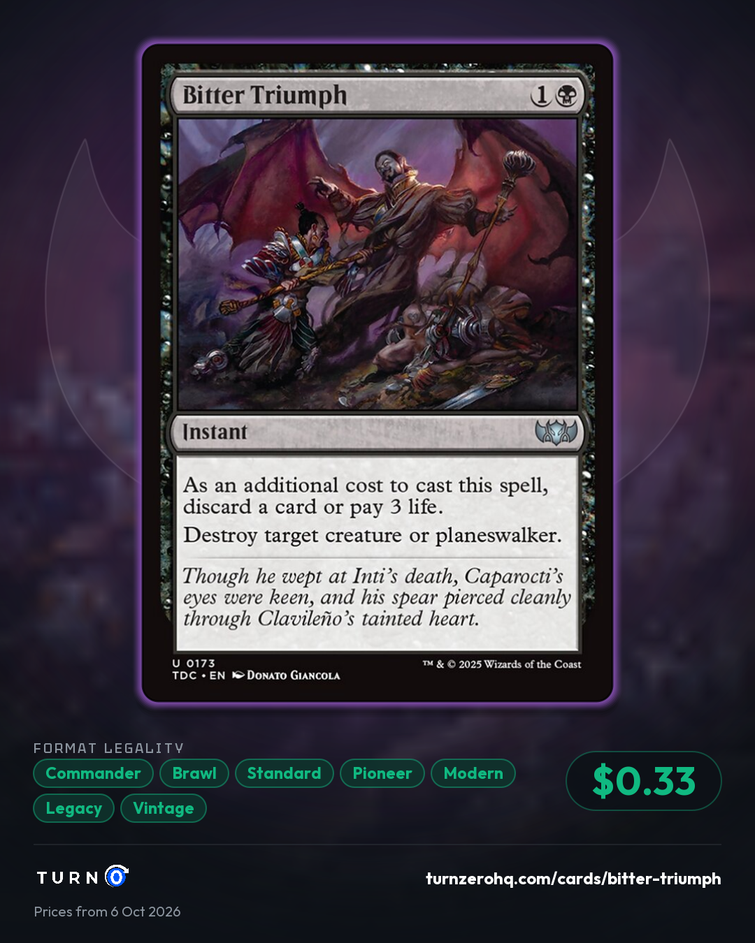 Shareable picture of Bitter Triumph
