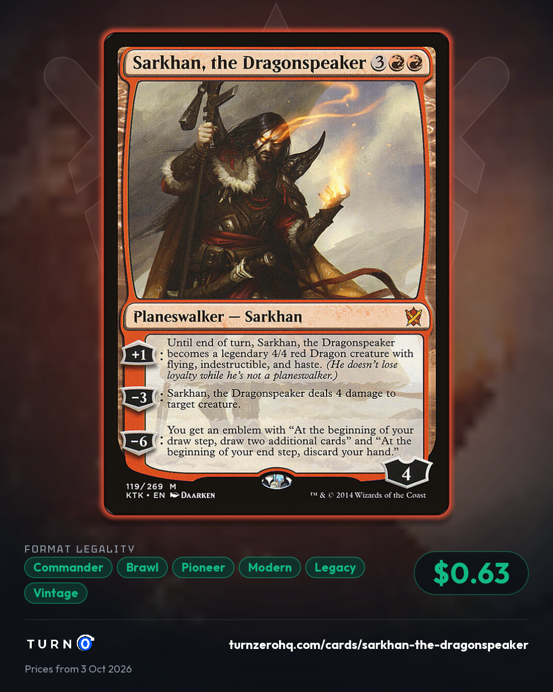 Shareable picture of Sarkhan, the Dragonspeaker