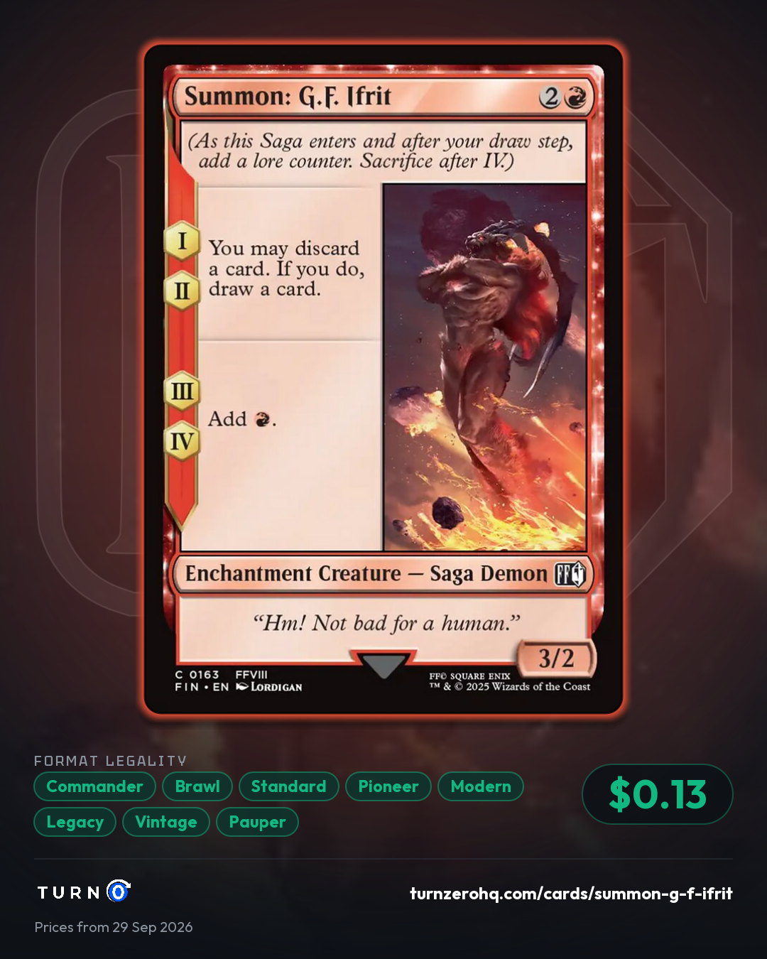 Shareable picture of Summon: G.F. Ifrit
