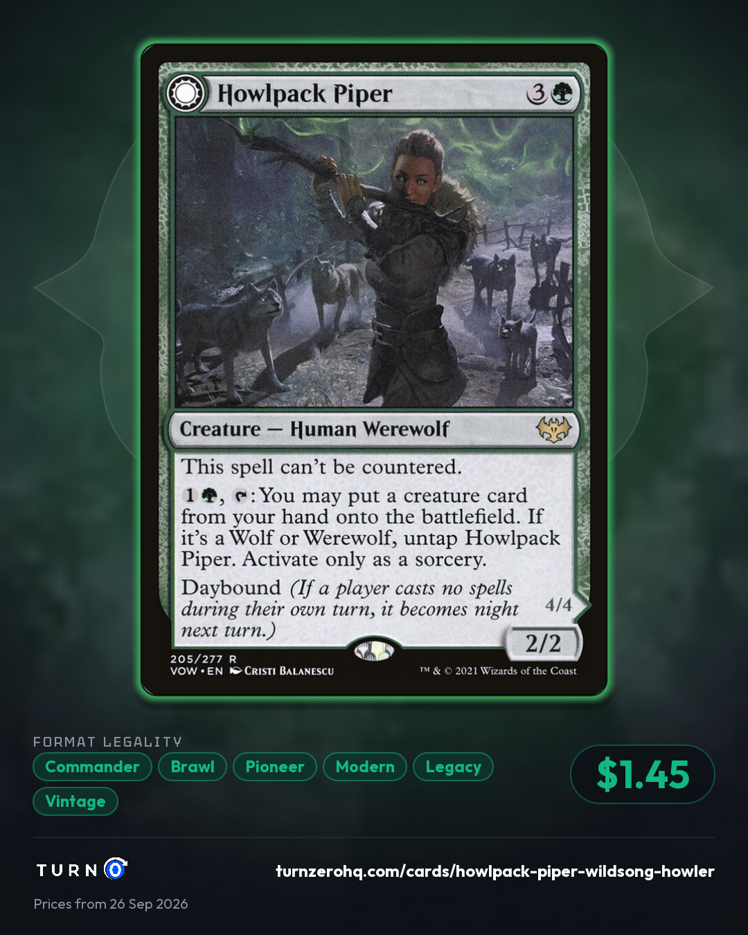 Shareable picture of Howlpack Piper // Wildsong Howler