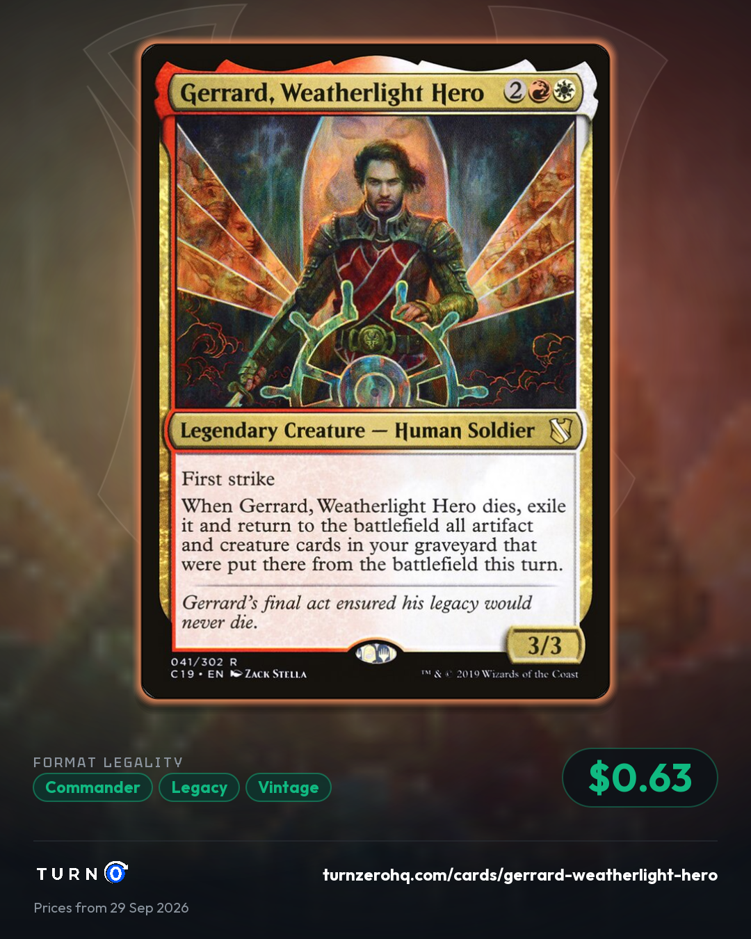 Shareable picture of Gerrard, Weatherlight Hero