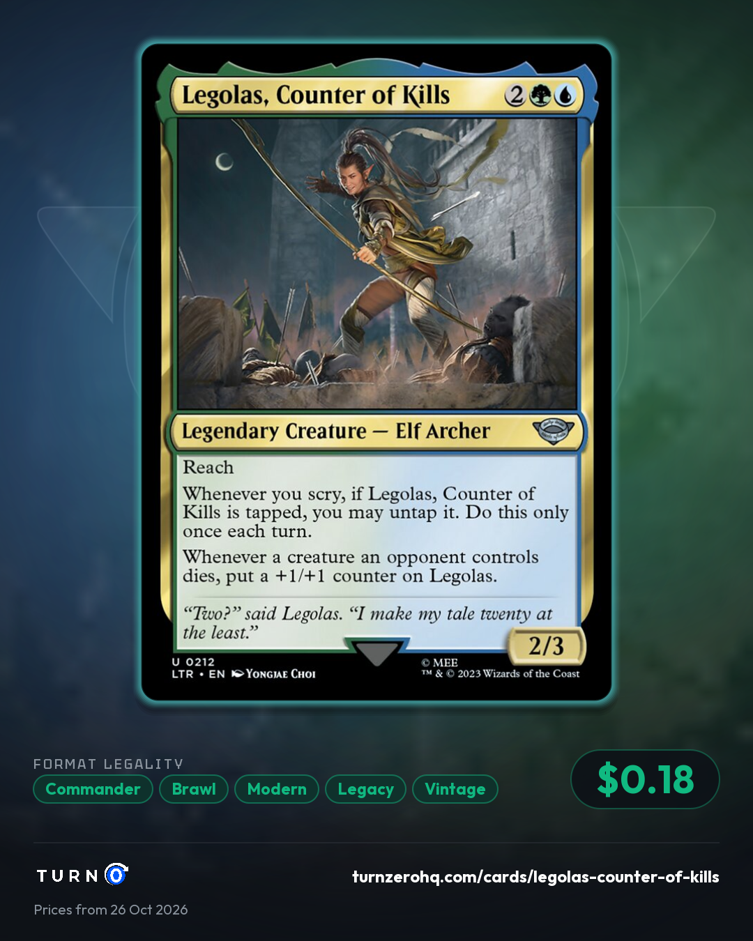 Shareable picture of Legolas, Counter of Kills