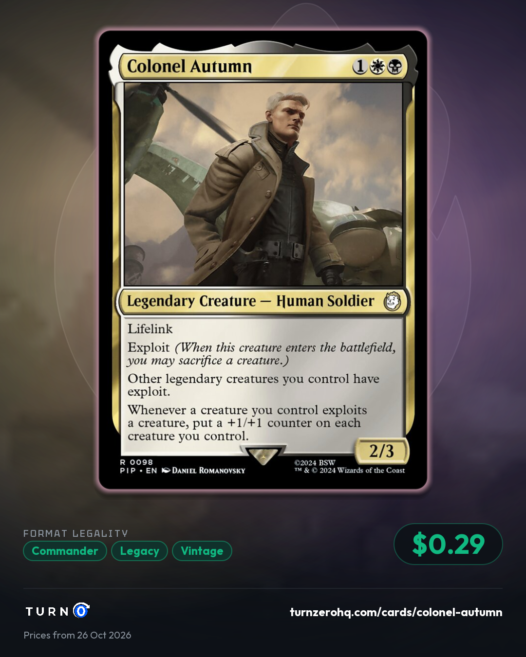 Shareable picture of Colonel Autumn