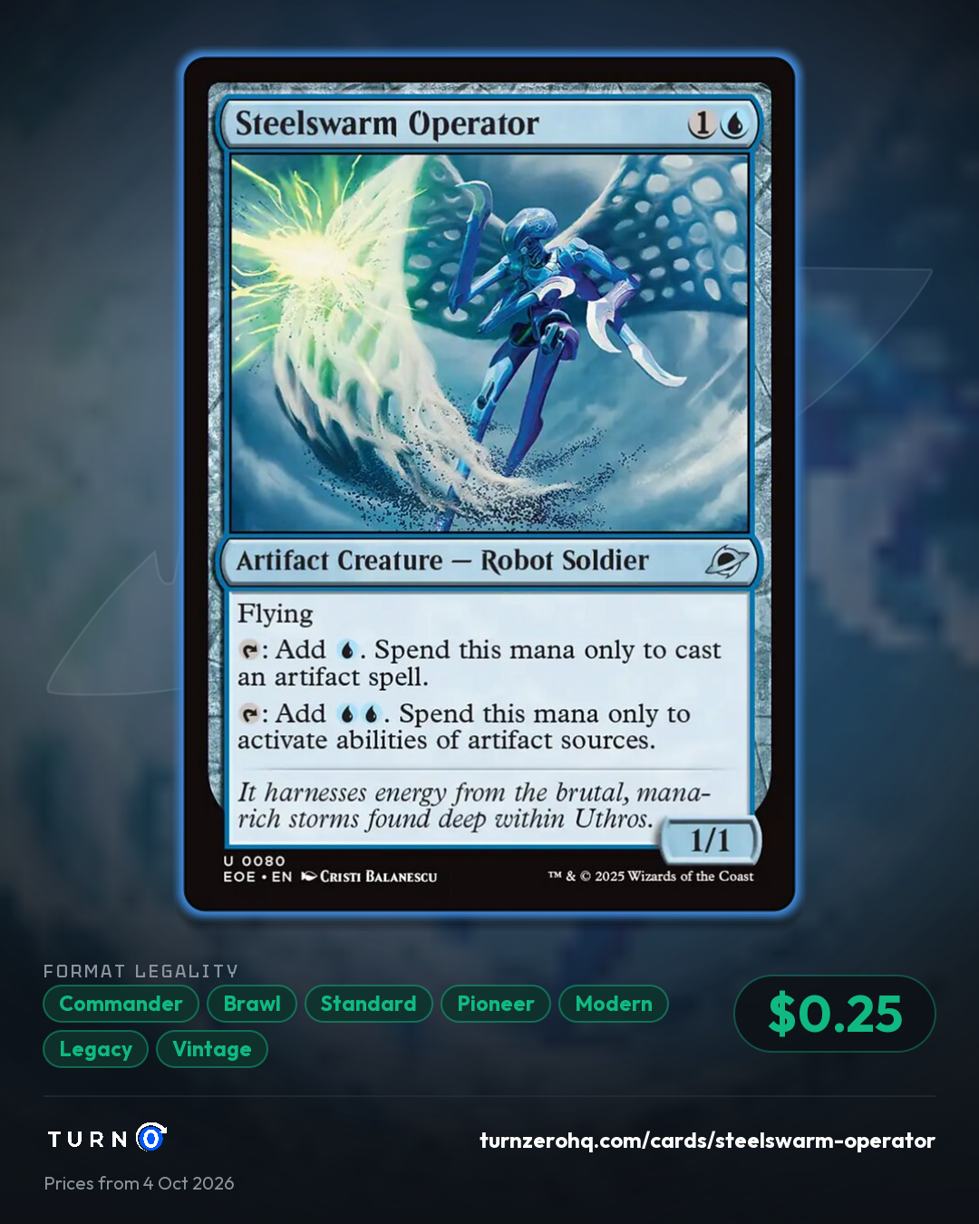 Shareable picture of Steelswarm Operator