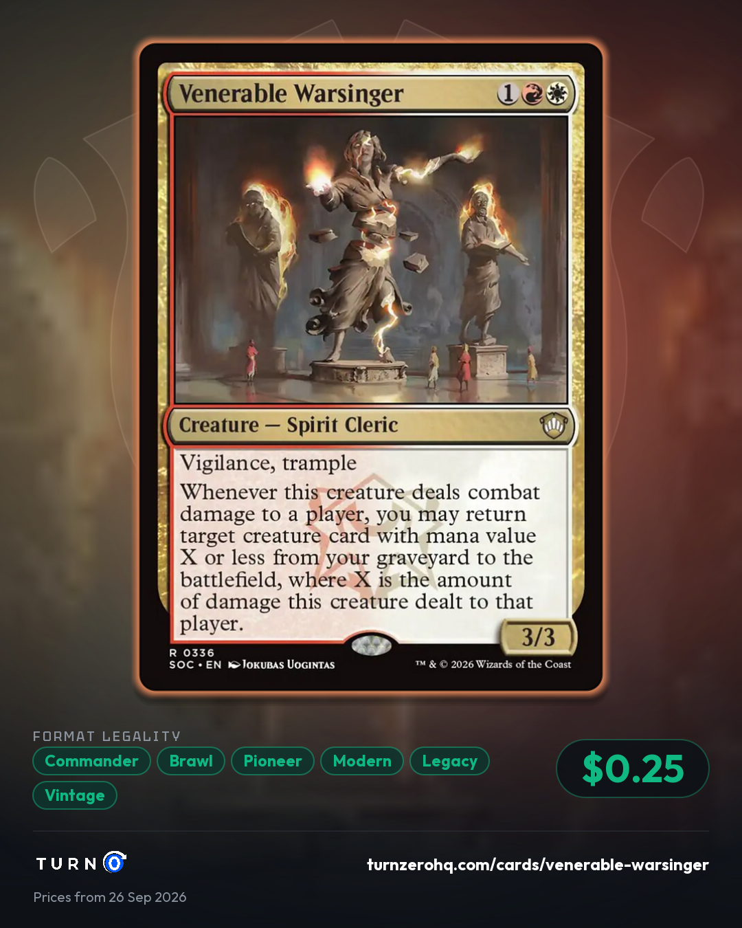 Shareable picture of Venerable Warsinger