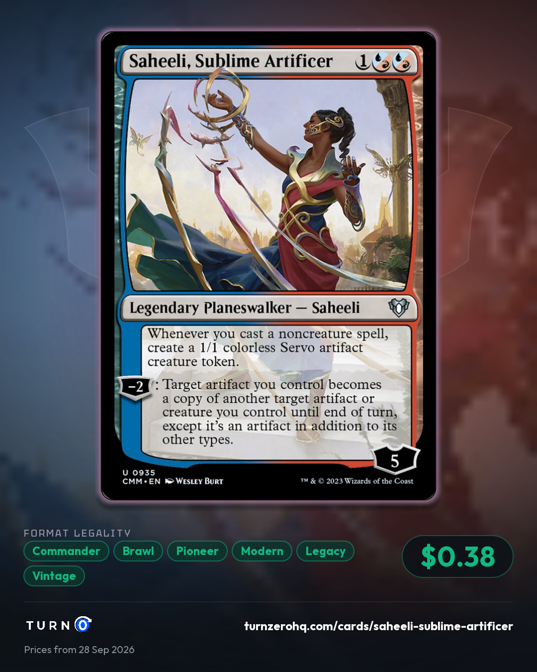 Shareable picture of Saheeli, Sublime Artificer
