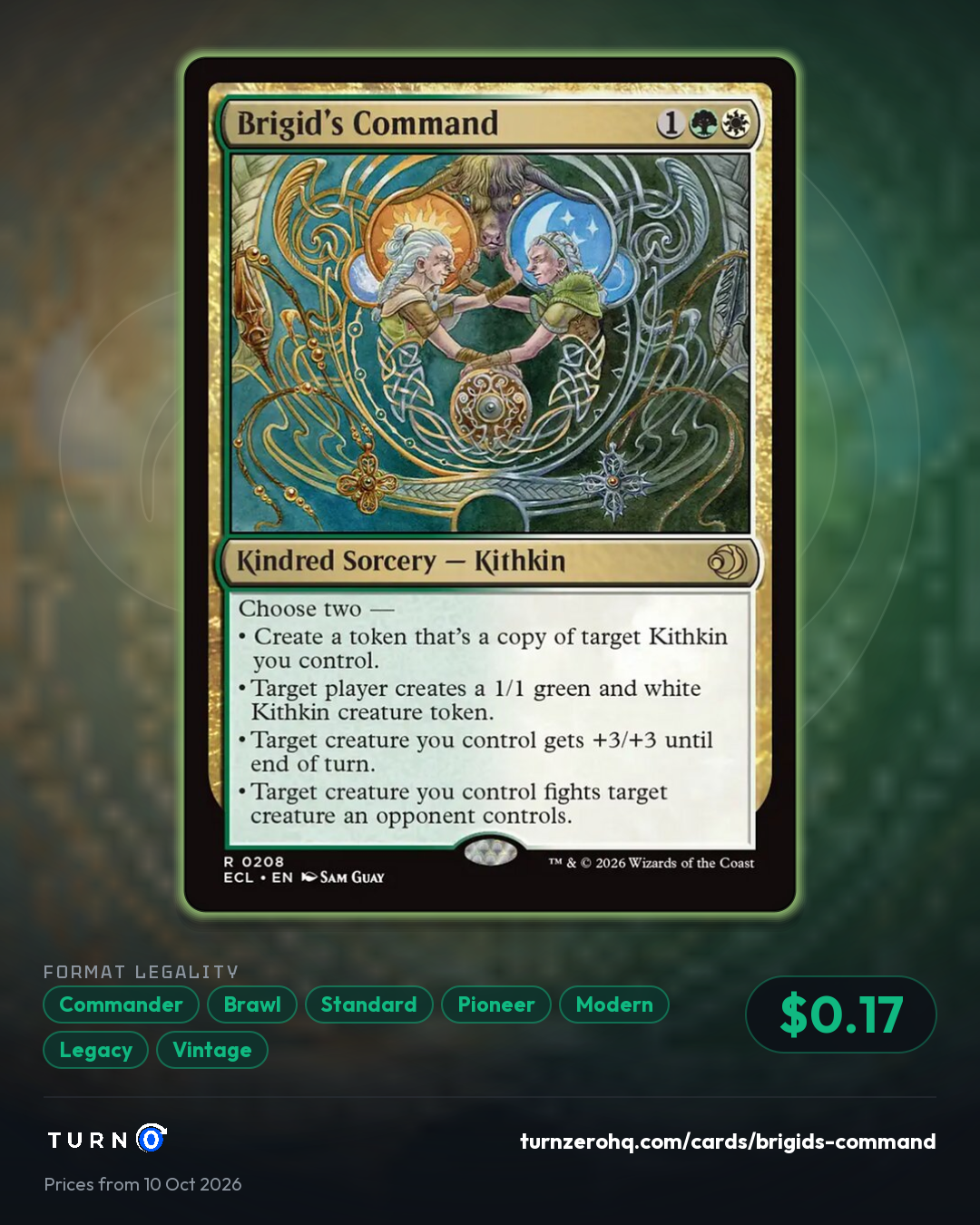 Shareable picture of Brigid's Command