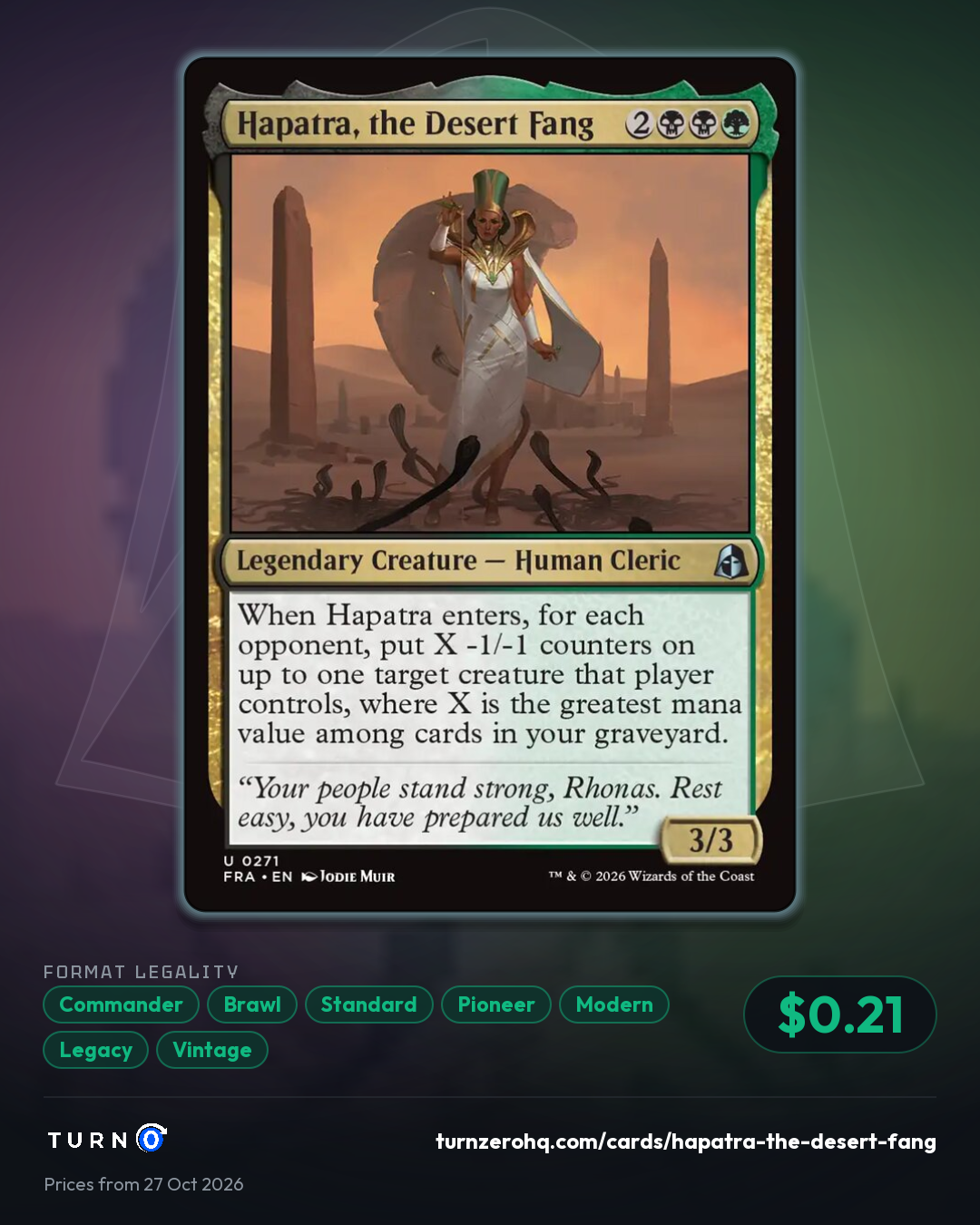 Shareable picture of Hapatra, the Desert Fang