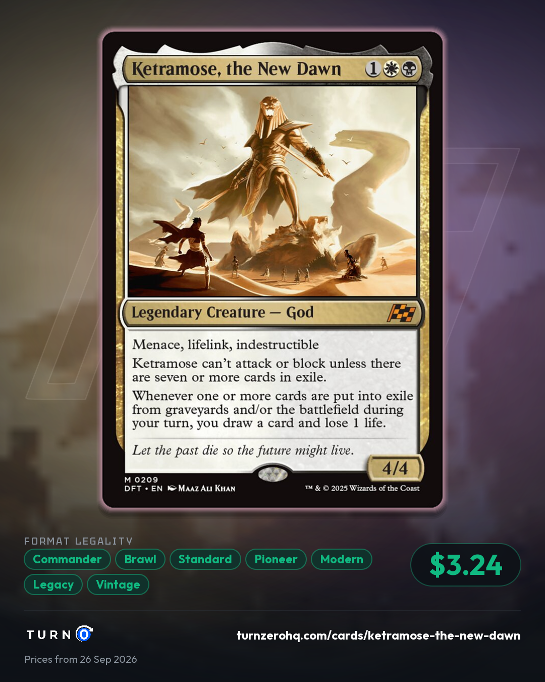 Shareable picture of Ketramose, the New Dawn