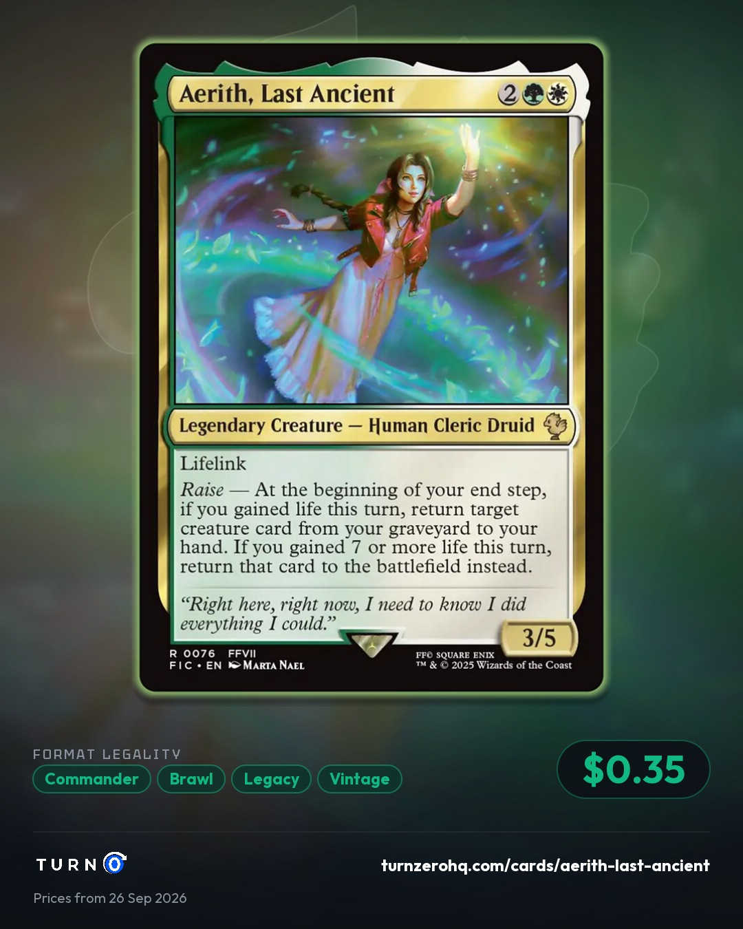 Shareable picture of Aerith, Last Ancient