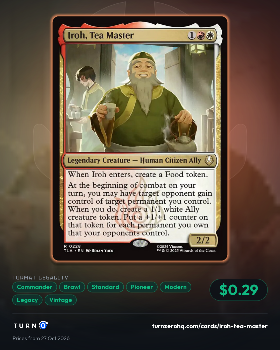 Shareable picture of Iroh, Tea Master