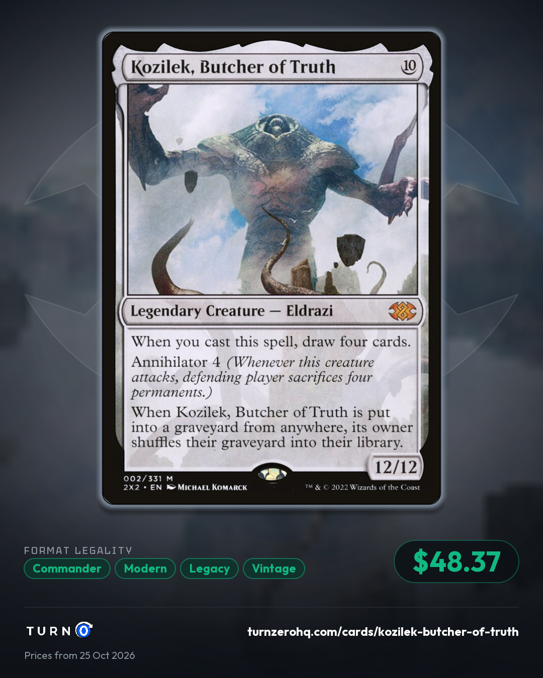Shareable picture of Kozilek, Butcher of Truth